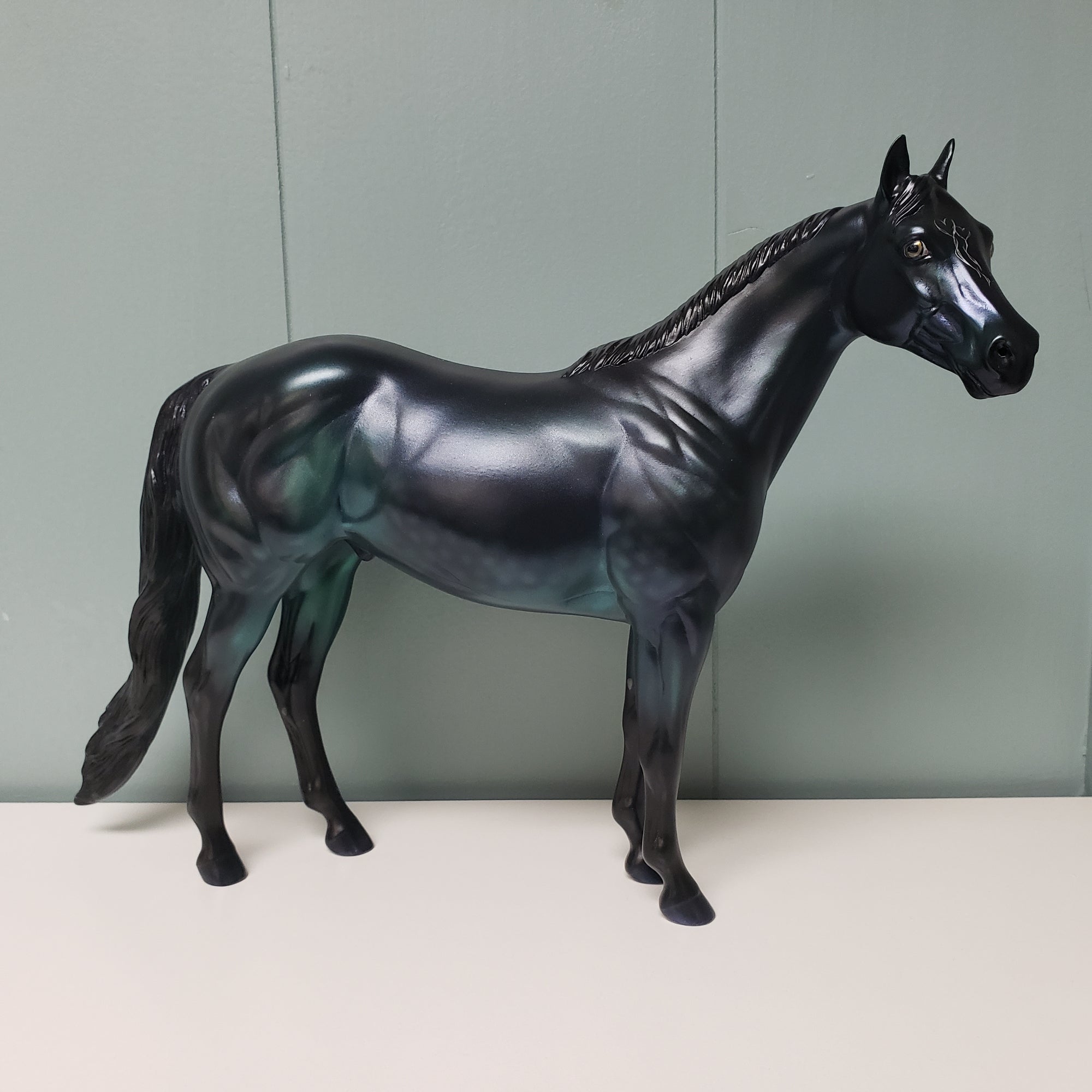 Bewitched OOAK Dappled Green, Blue & Purple Deco ISH By Ashley Palmer Val24