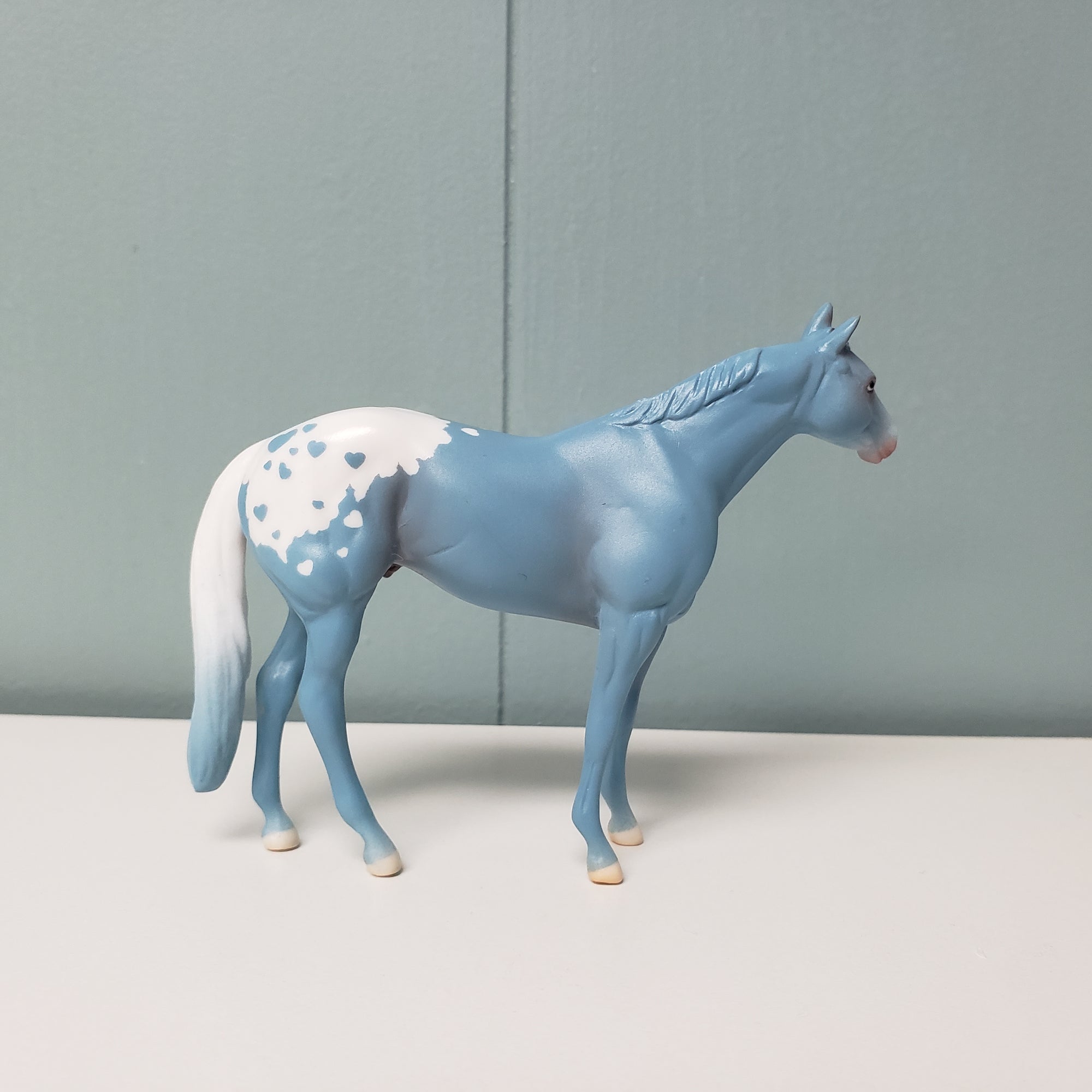 Love Buns OOAK Deco Wedgewood Heart Appaloosa Stock Chip By Angela Marleau Val24