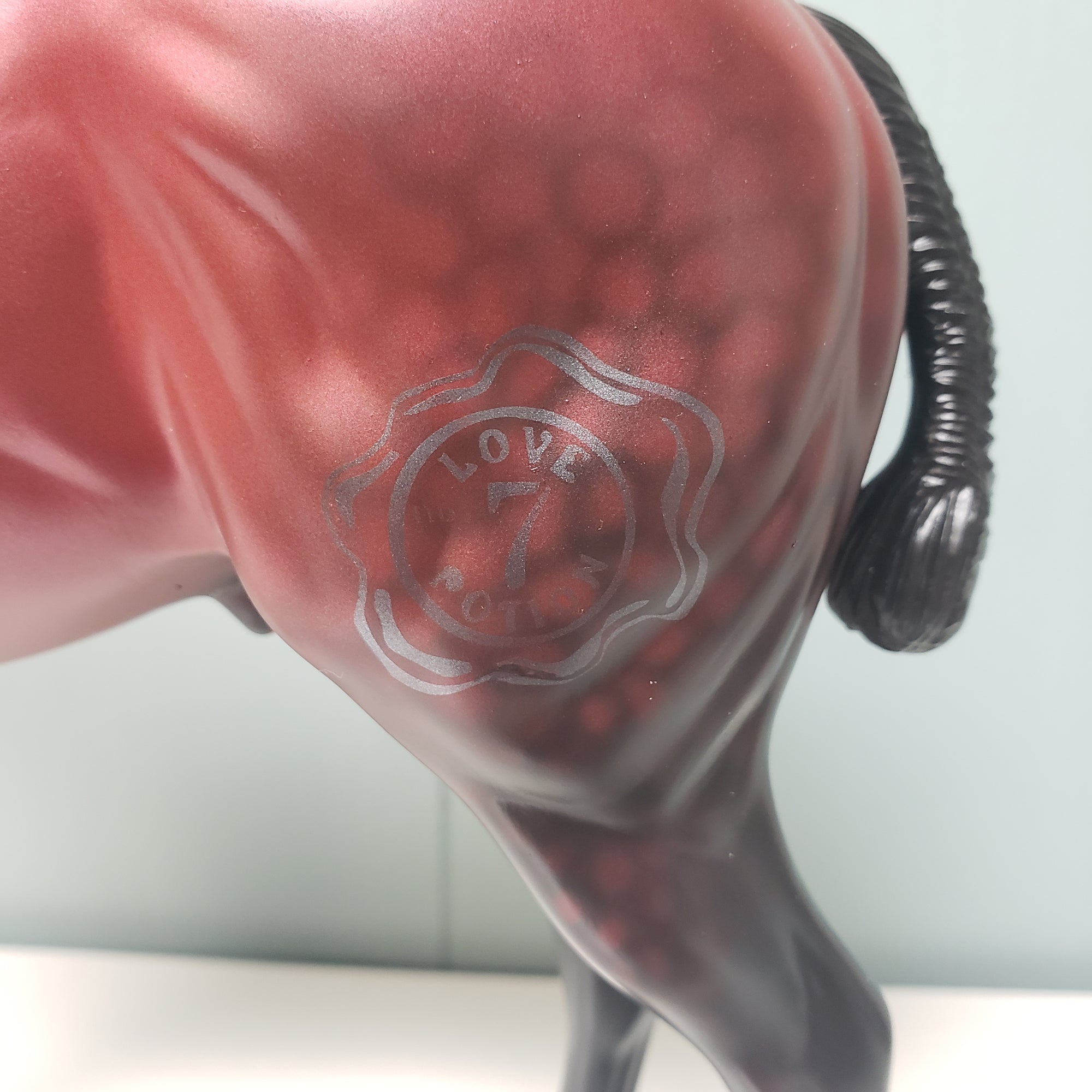 Love Potion LE-9 Dappled Red Andalusian with Brand Deco by Ellen Robbins Val24