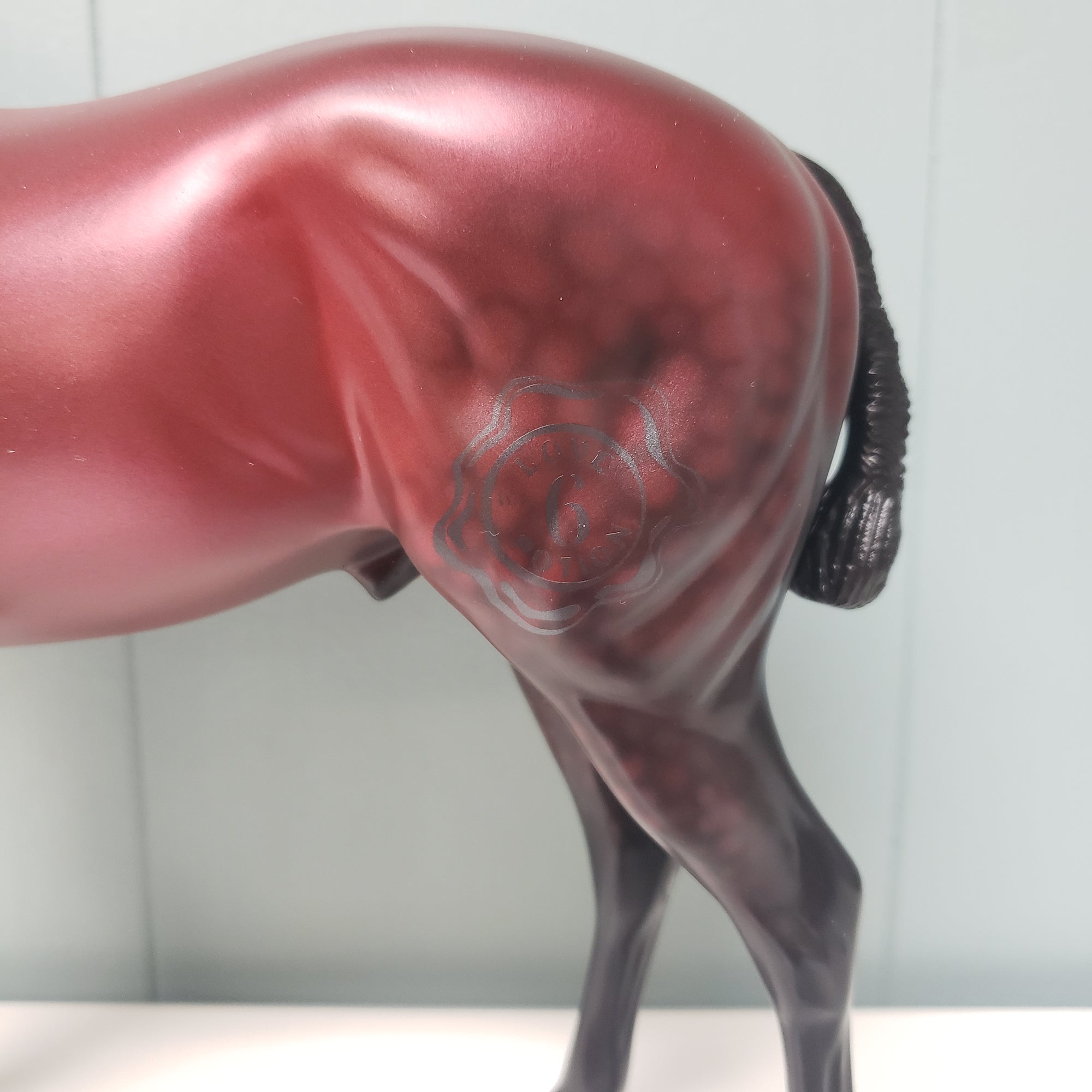 Love Potion LE-9 Dappled Red Andalusian with Brand Deco by Ellen Robbins Val24