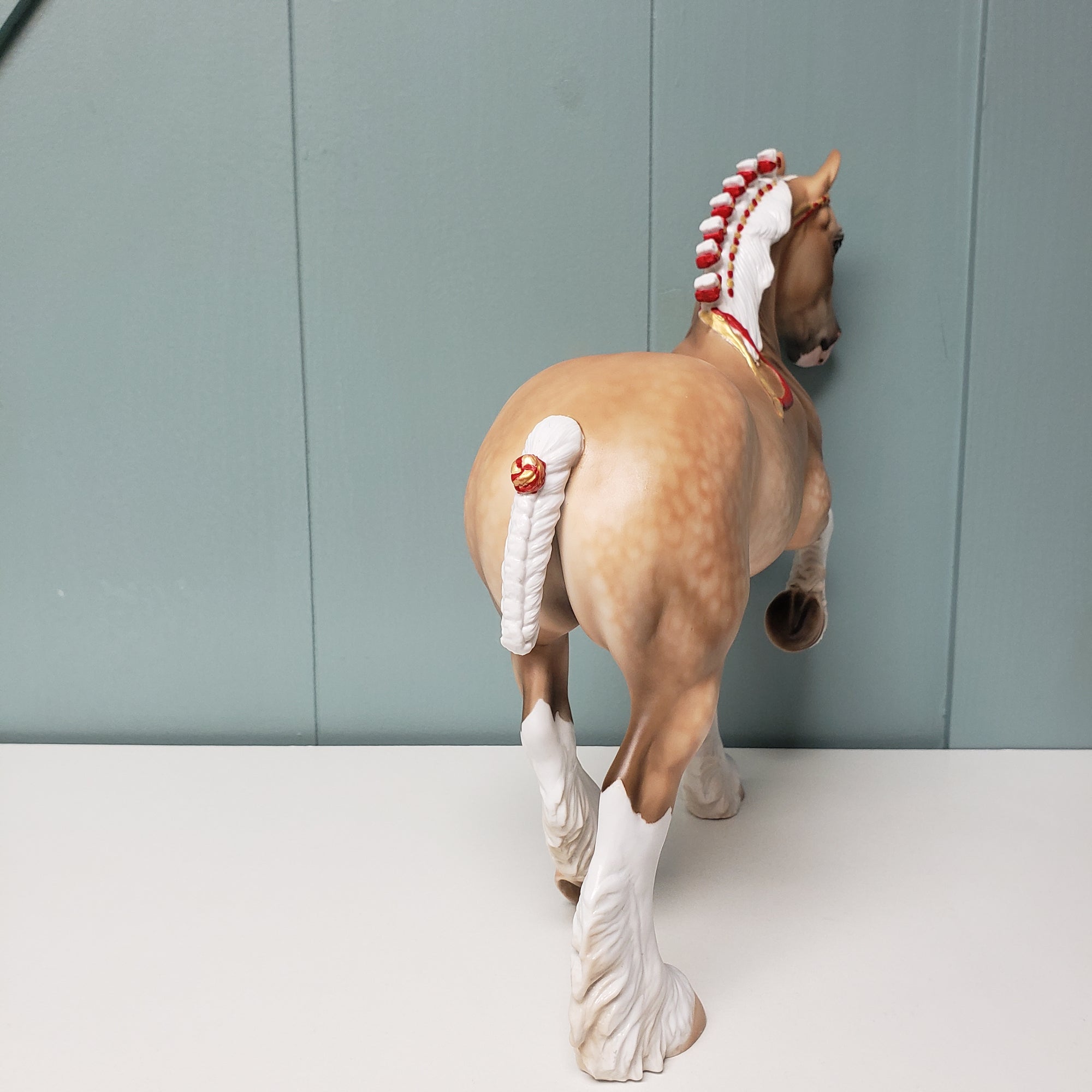 Guy On The Chiefs LE-5 Custom Dappled Palomino Trotting Drafter By Julie Keim Val24