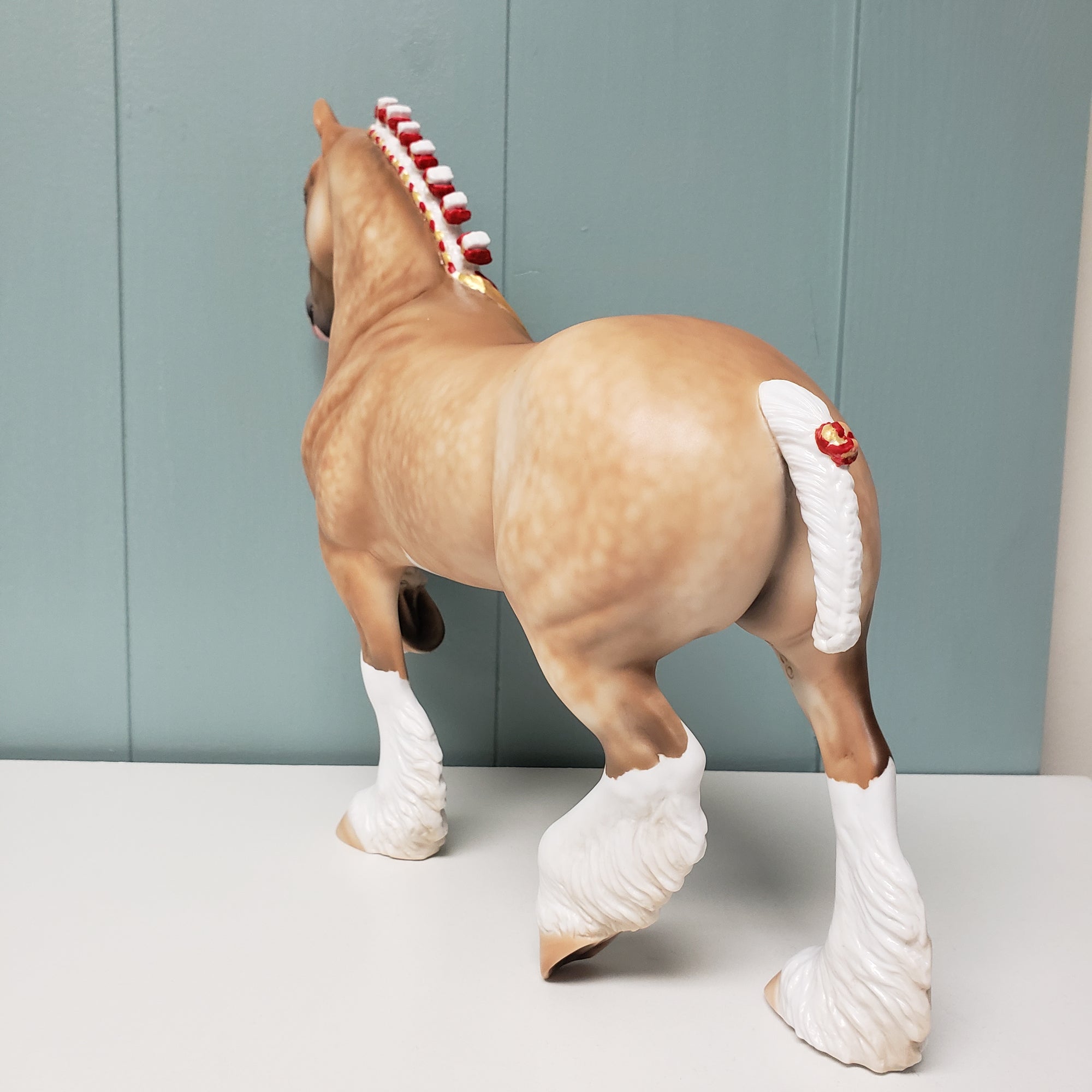 Guy On The Chiefs LE-5 Custom Dappled Palomino Trotting Drafter By Julie Keim Val24