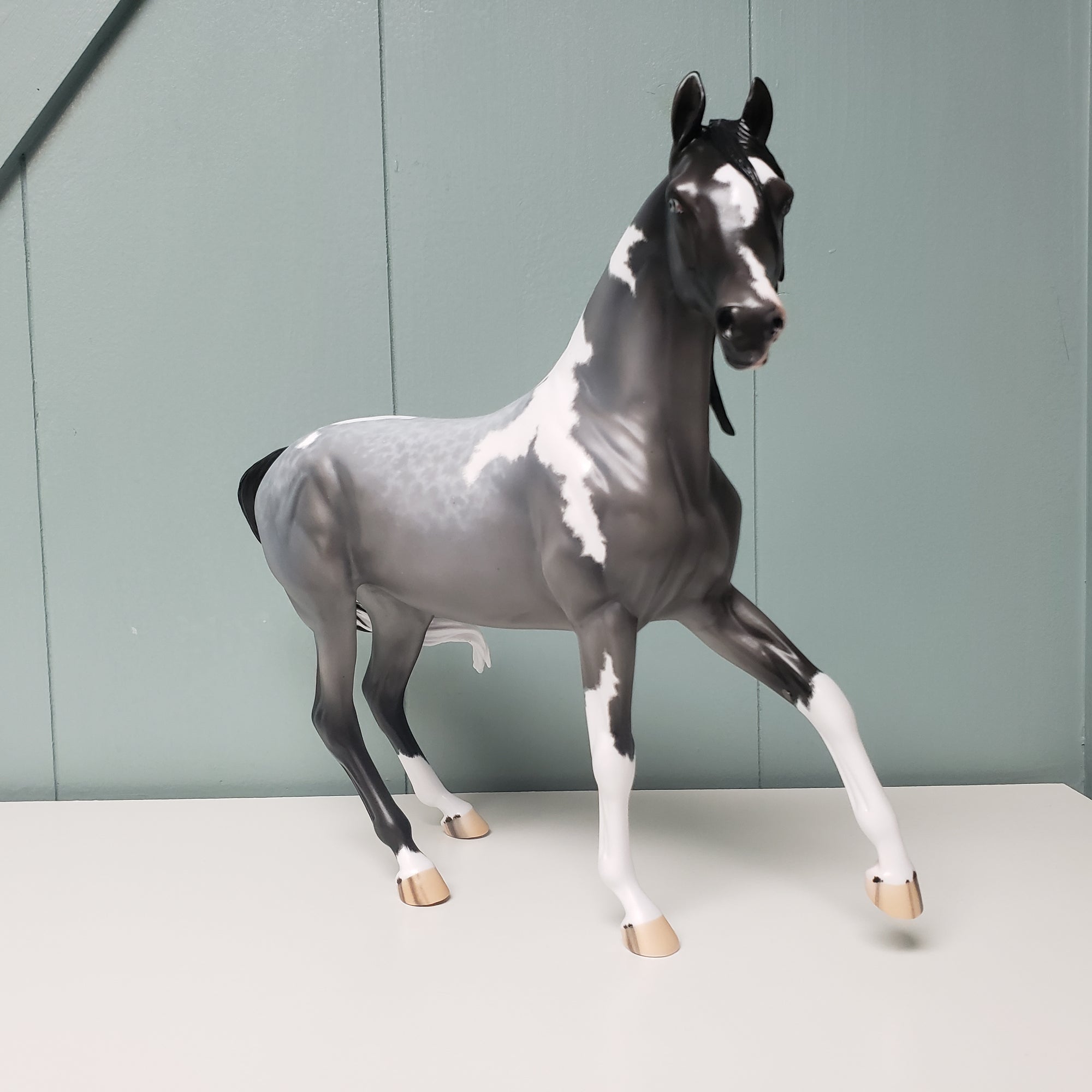 Radar Detected OOAK Loud Blue Roan Tobiano Custom Arab Mare By Ellen Robbins - Best Offers 3/26/24
