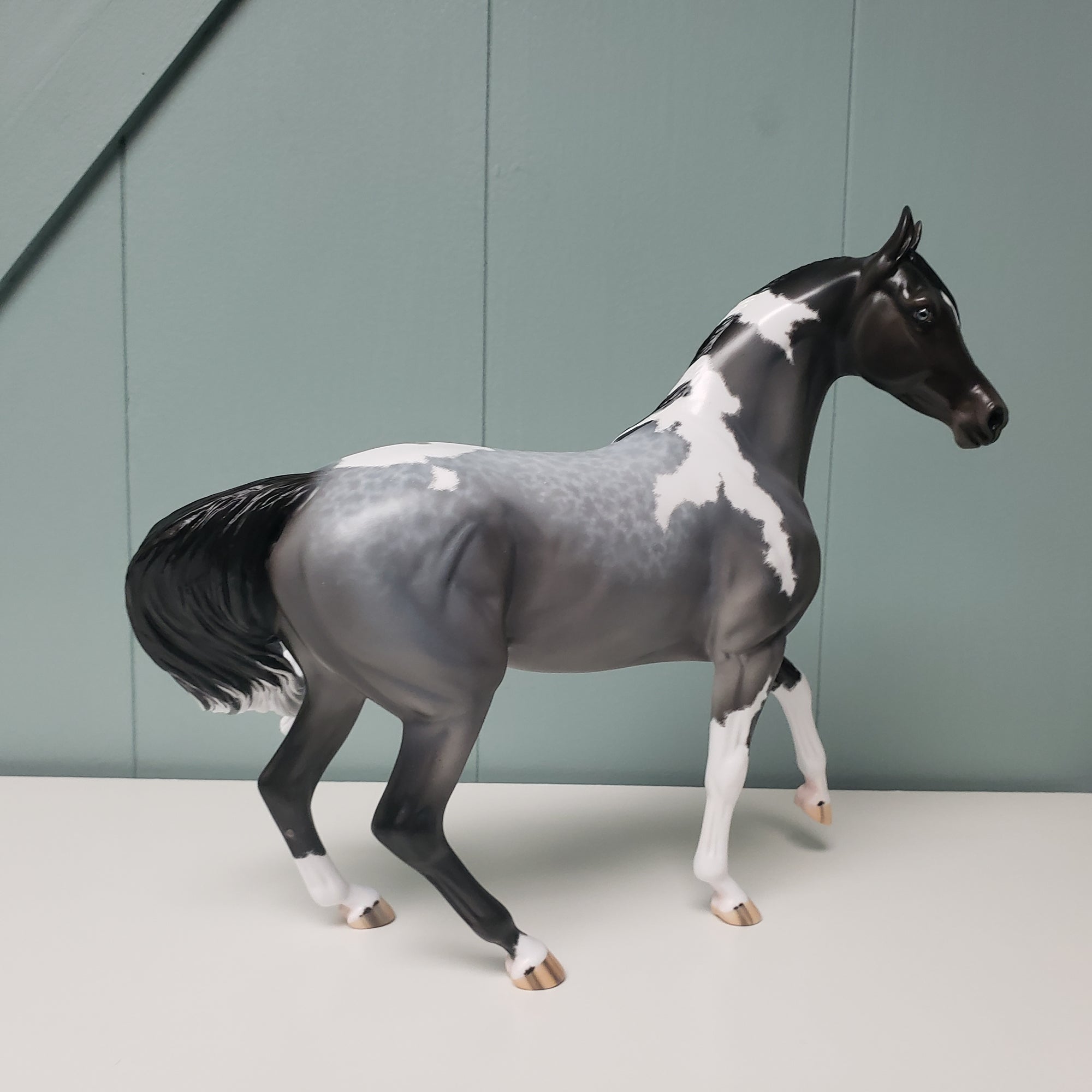 Radar Detected OOAK Loud Blue Roan Tobiano Custom Arab Mare By Ellen Robbins - Best Offers 3/26/24