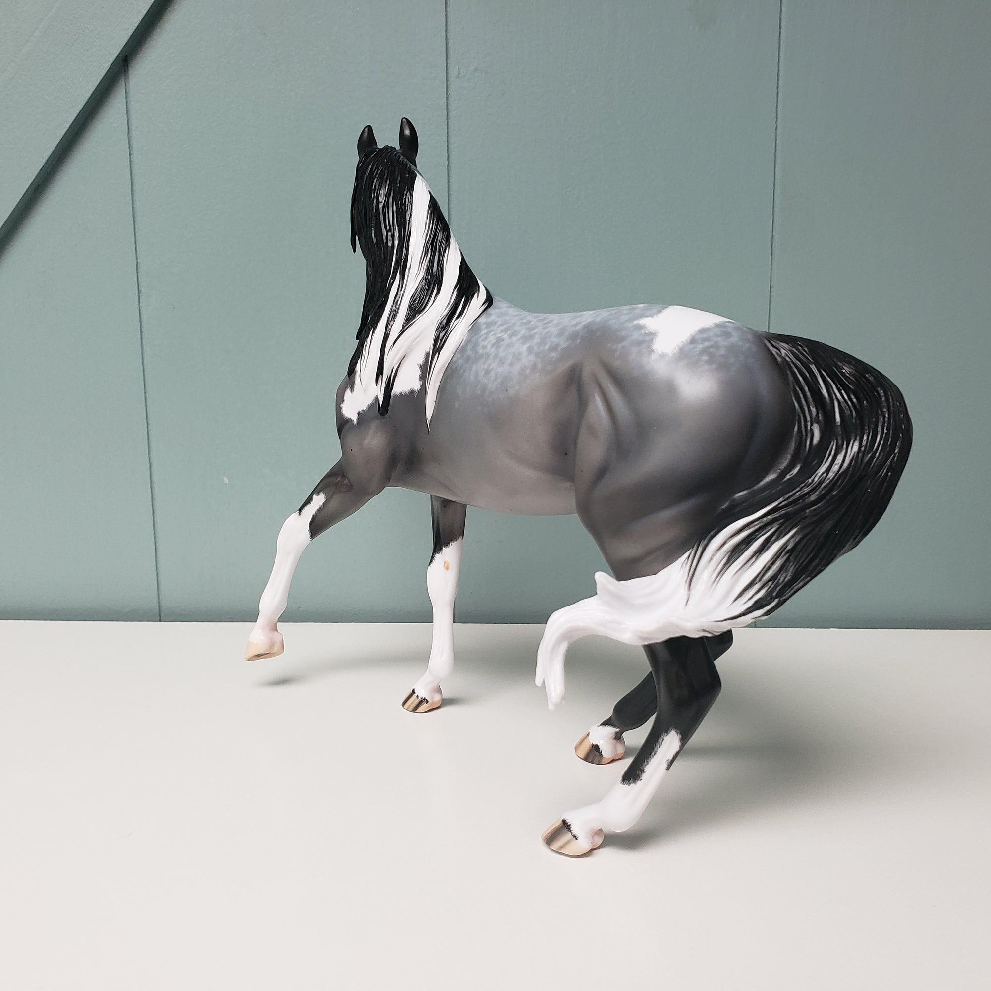 Radar Detected OOAK Loud Blue Roan Tobiano Custom Arab Mare By Ellen Robbins - Best Offers 3/26/24