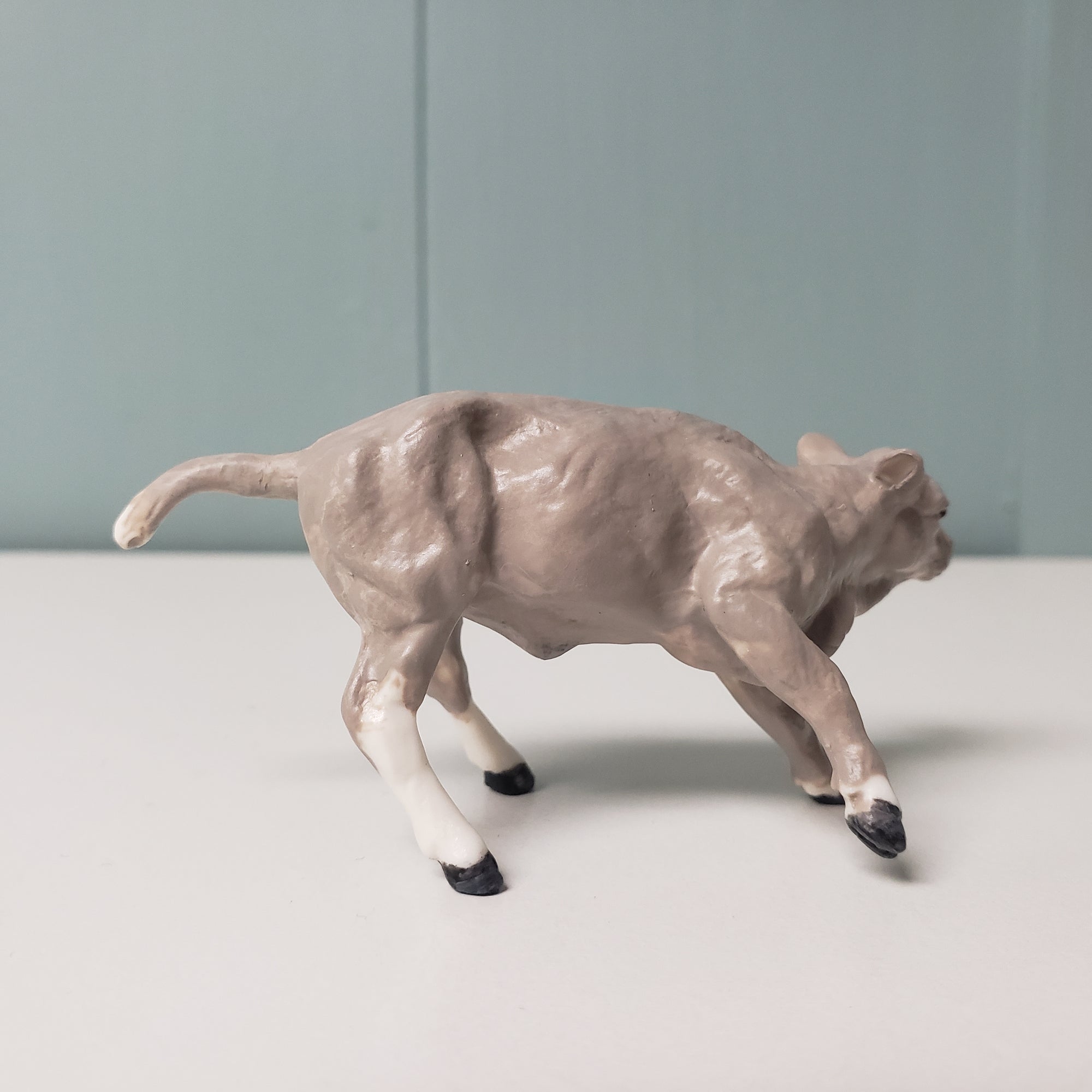 Tips OOAK Gray & White Cow Chip By Andrea Thomason - National Hamburger Day - HBD24