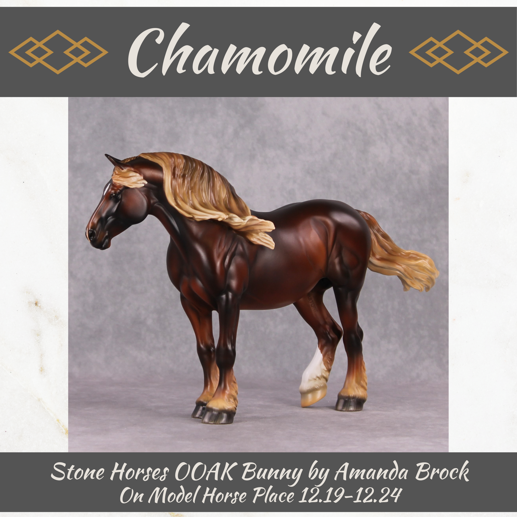Chamomile OOAK Dappled Flaxen Chestnut Custom Heavy Draft By Amanda Brock Best Offers 12/24/24
