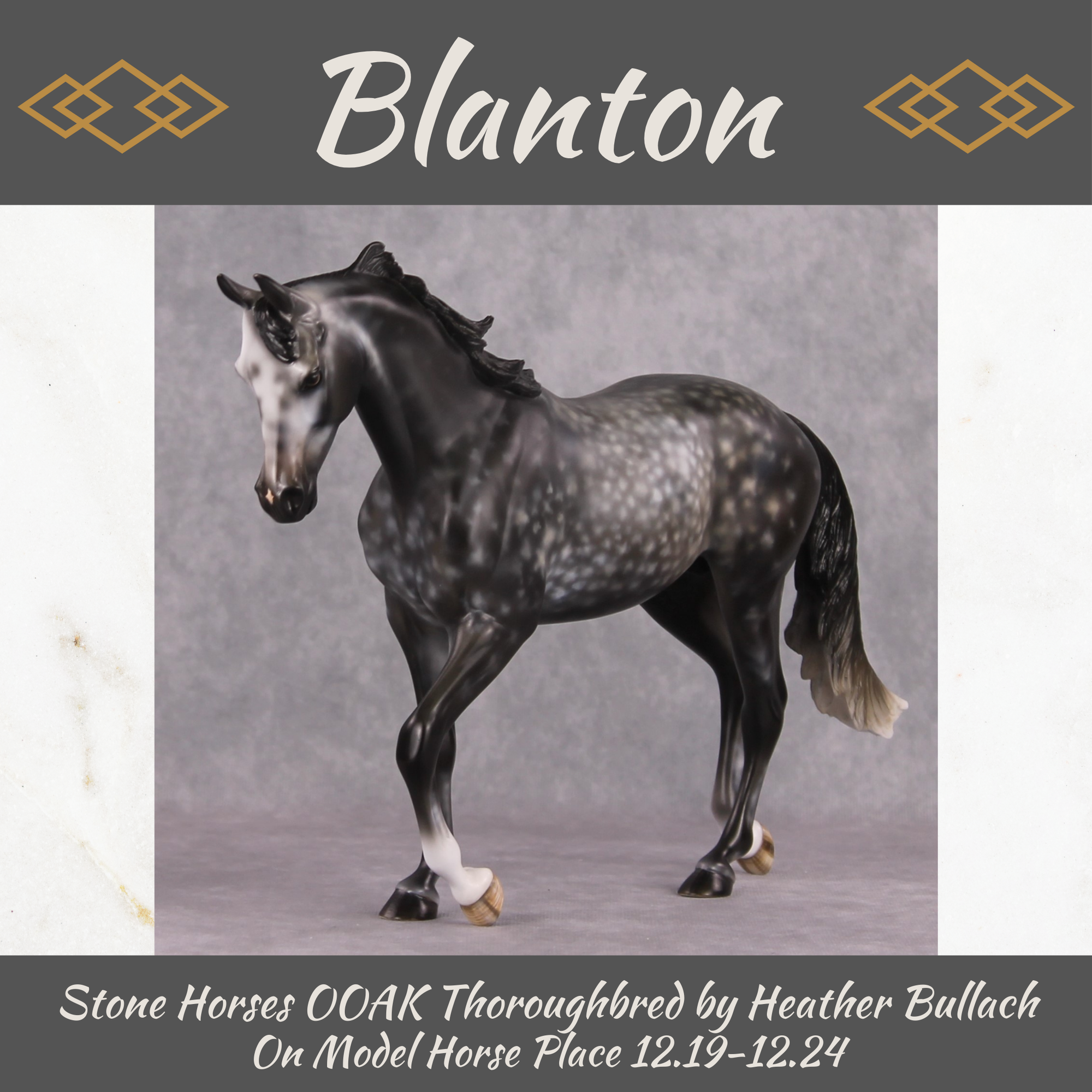 Blanton OOAK Dapple Grey Custom Thoroughbred By Heather Bullach Best Offers 12/24/24