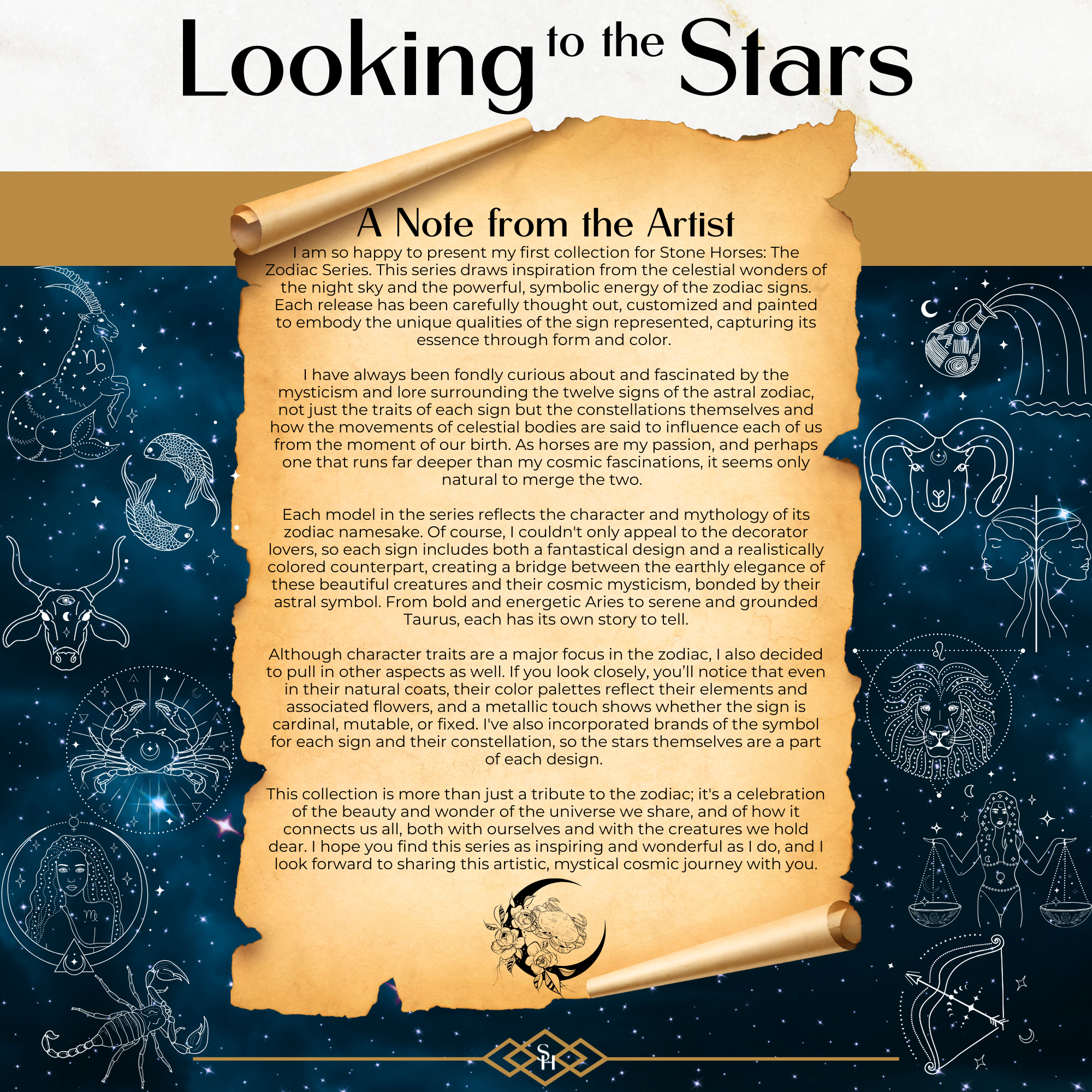 "Alikdora" LE-10 Purple Stars & Nebula Deco Mule By Ashley Palmer Zodiac Series: Aquarius ZS25