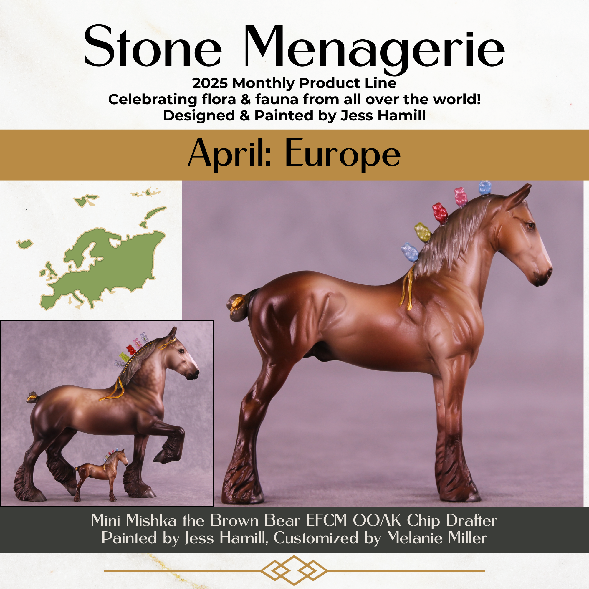 Mini Mishka OOAK EFCM Chip Standing Drafter by Jess Hamill & Melanie Miller SCD26