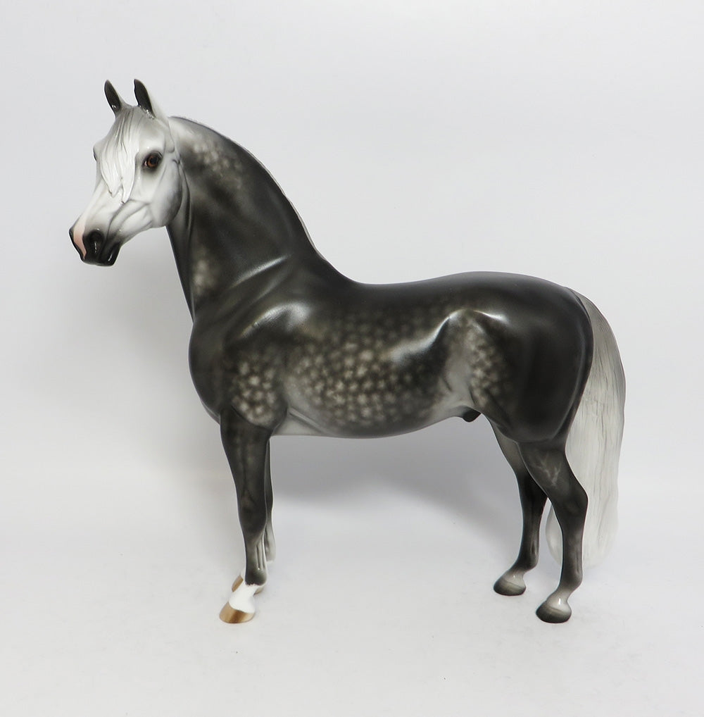 PRESSMAN-OOAK DAPPLE GREY MORGAN MODEL HORSE BY SHERYL LEISURE 12-28-17