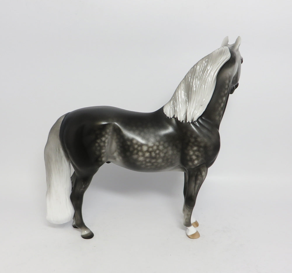PRESSMAN-OOAK DAPPLE GREY MORGAN MODEL HORSE BY SHERYL LEISURE 12-28-17