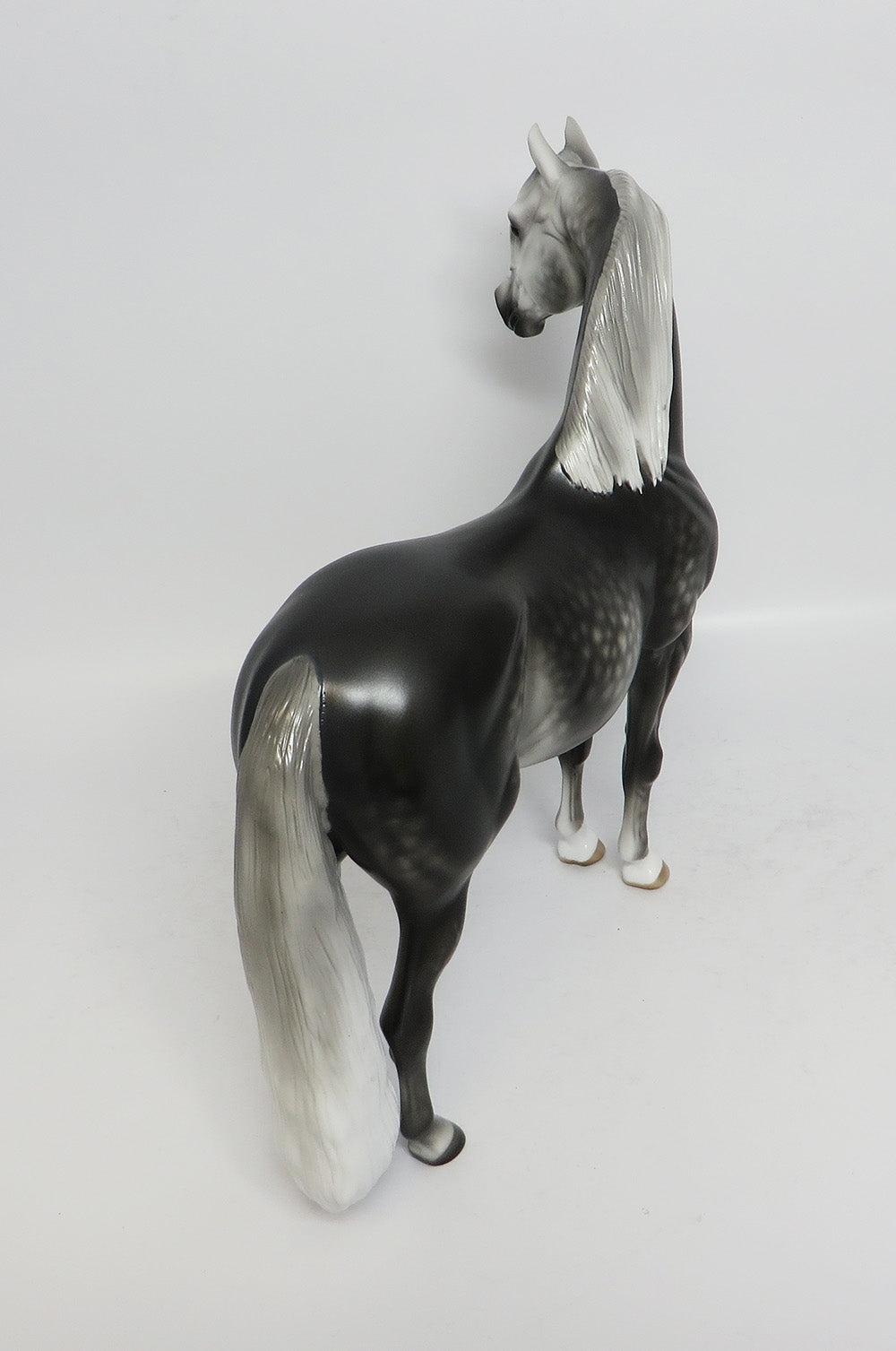 PRESSMAN-OOAK DAPPLE GREY MORGAN MODEL HORSE BY SHERYL LEISURE 12-28-17