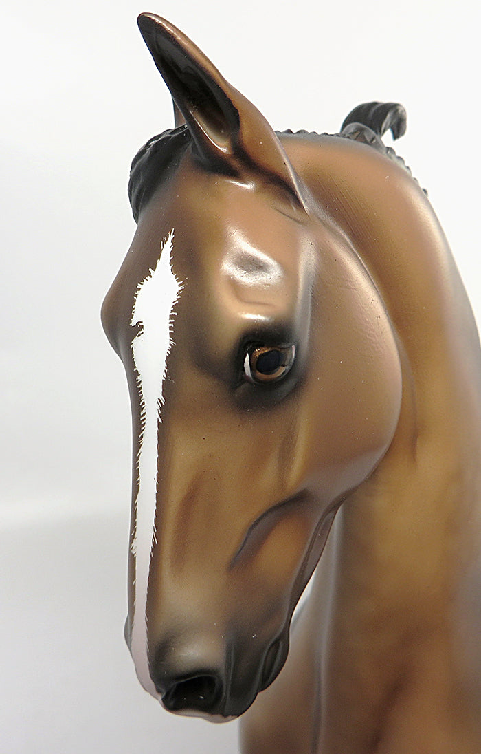 WHIRLY GIG-OOAK DAPPLE ETCHED BUCKSKIN PAINT SADDLEBRED MODEL HORSE 8/2