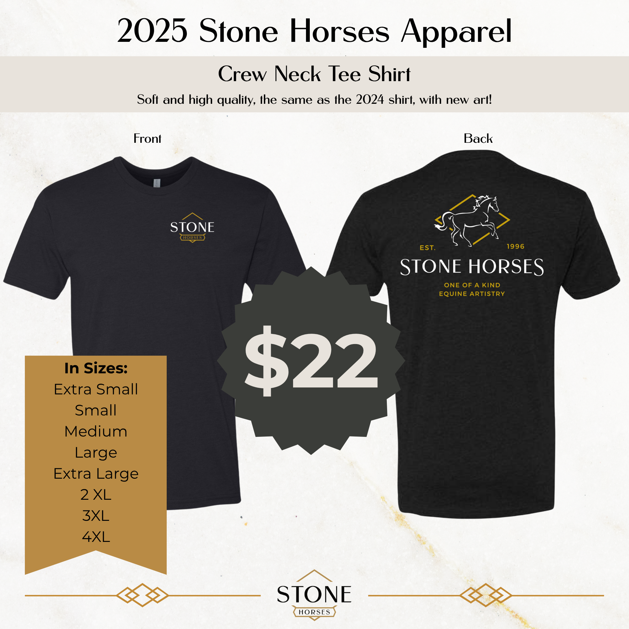 Stone Horses 2025 Crew Neck T Shirt