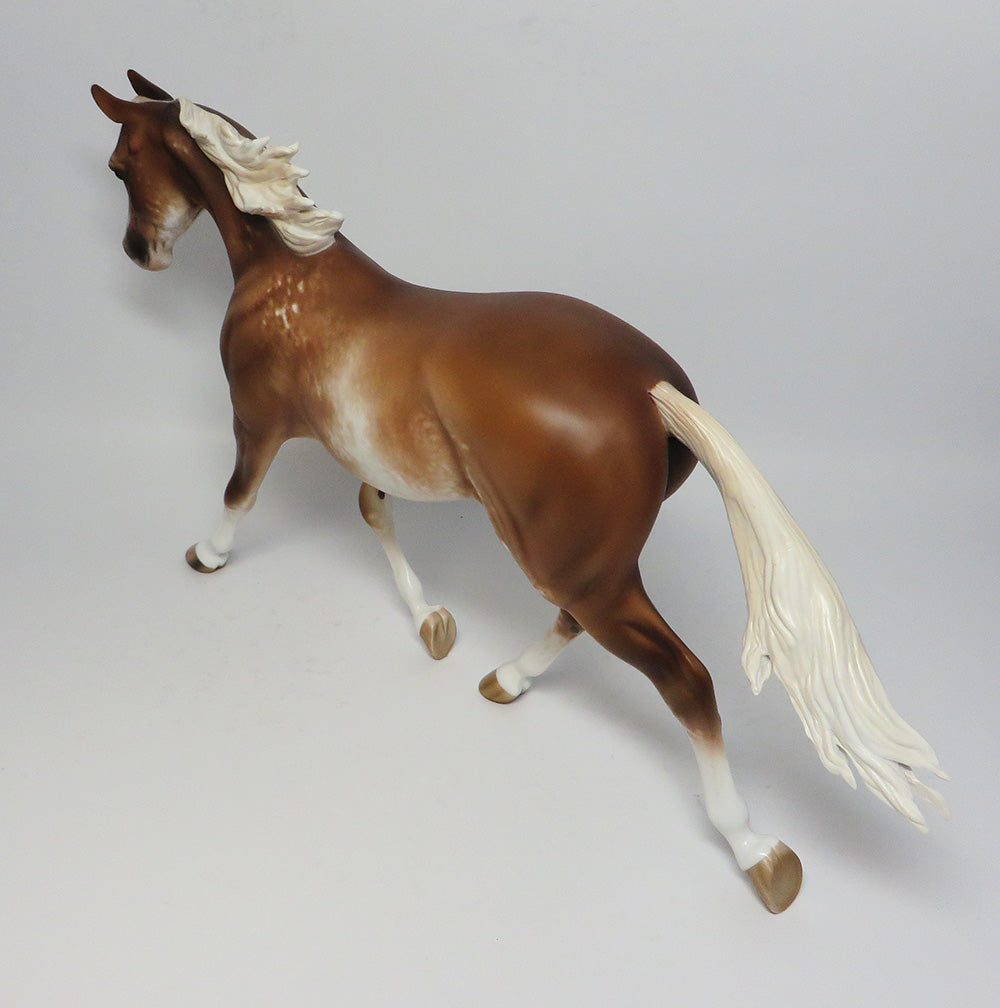 DROPS OF JUPITER-OOAK CHESTNUT ROAN PALOUSE MODEL HORSE 4/19