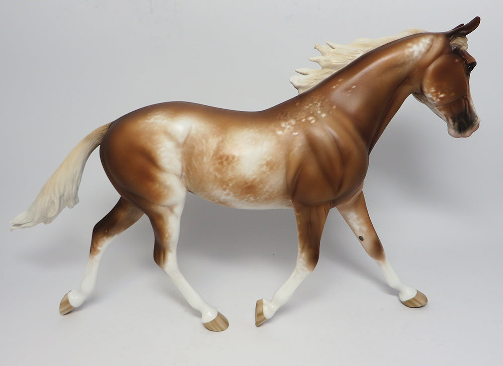 DROPS OF JUPITER-OOAK CHESTNUT ROAN PALOUSE MODEL HORSE 4/19