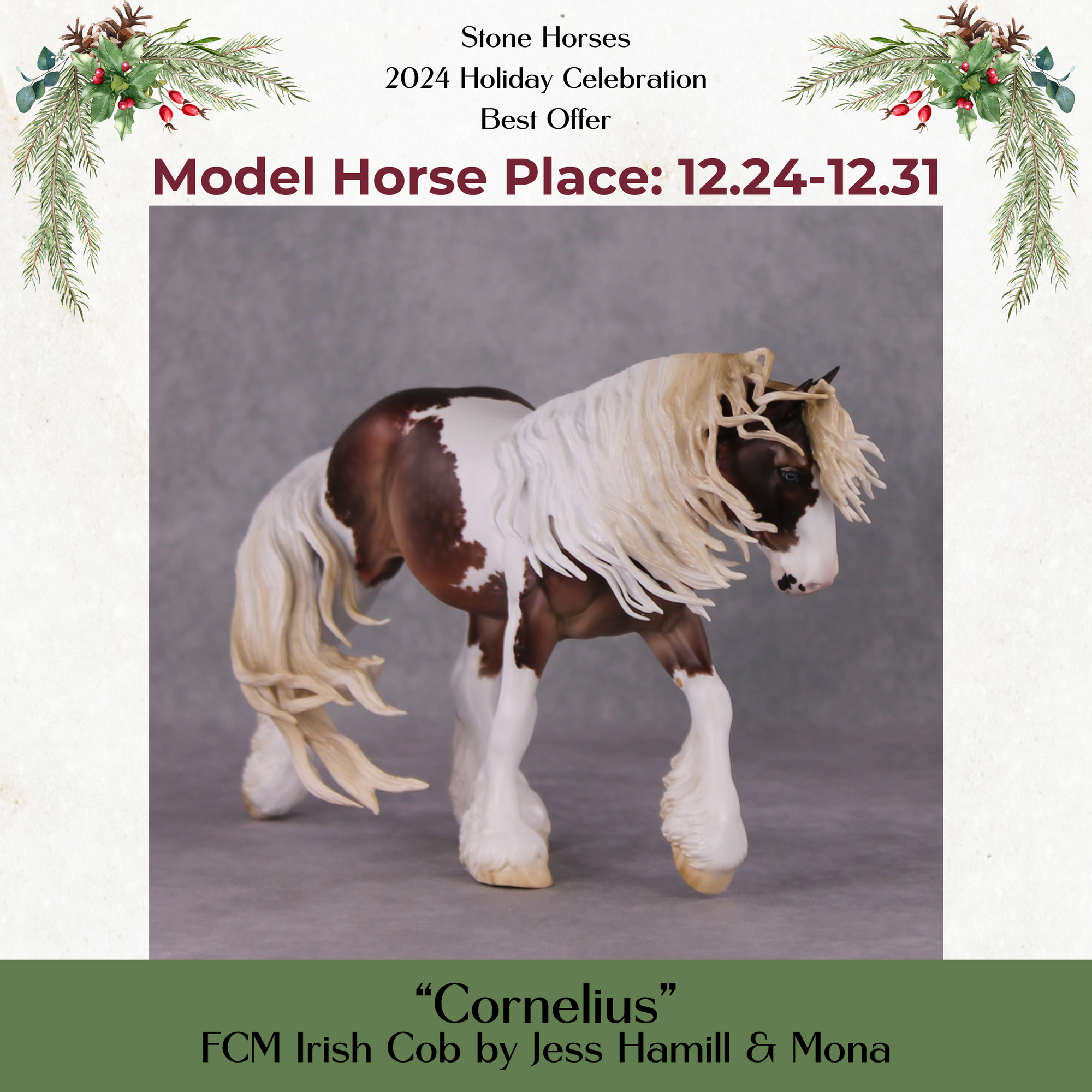Cornelius OOAK Silver Dapple Tobiano Custom Irish Cob Painted By Jess Hamill HS24 Best Offer