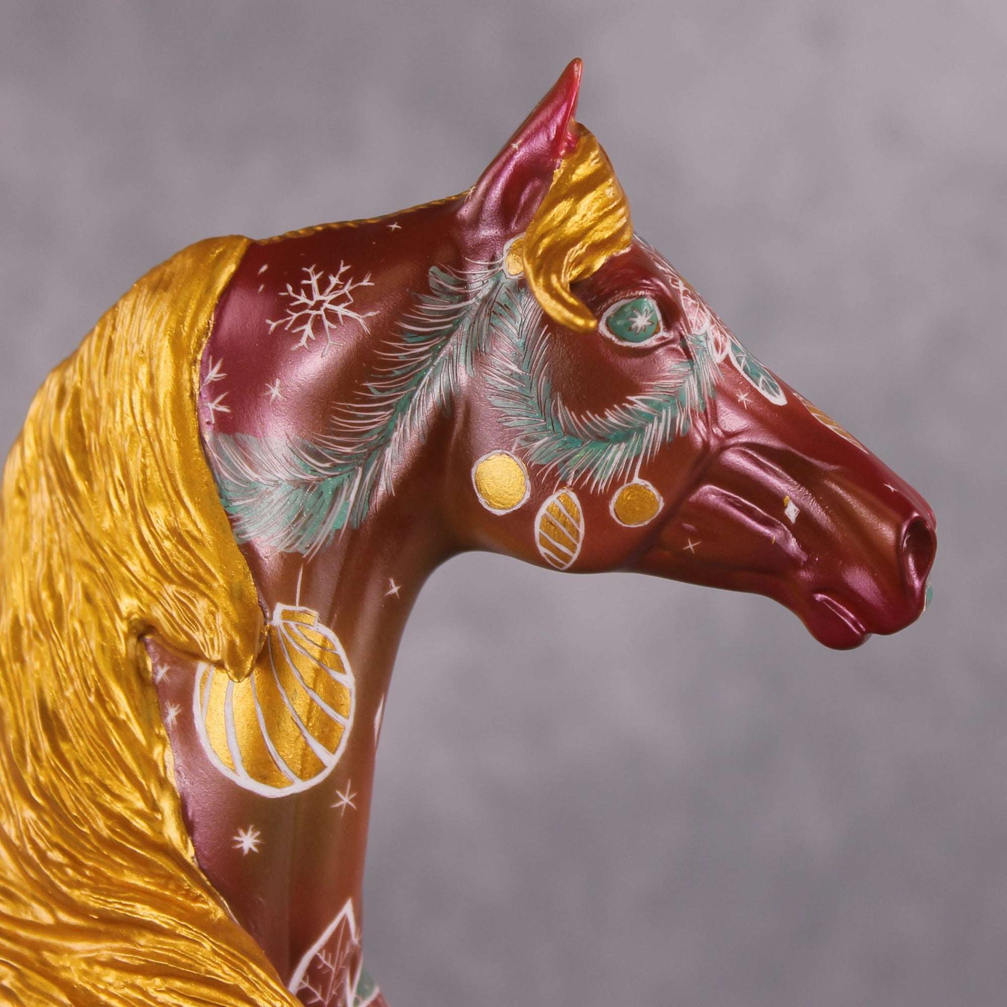 Get to the Poinsettia OOAK Etched Christmas Deco Morgan Painted By Kristen Cermele HS24 Best Offer