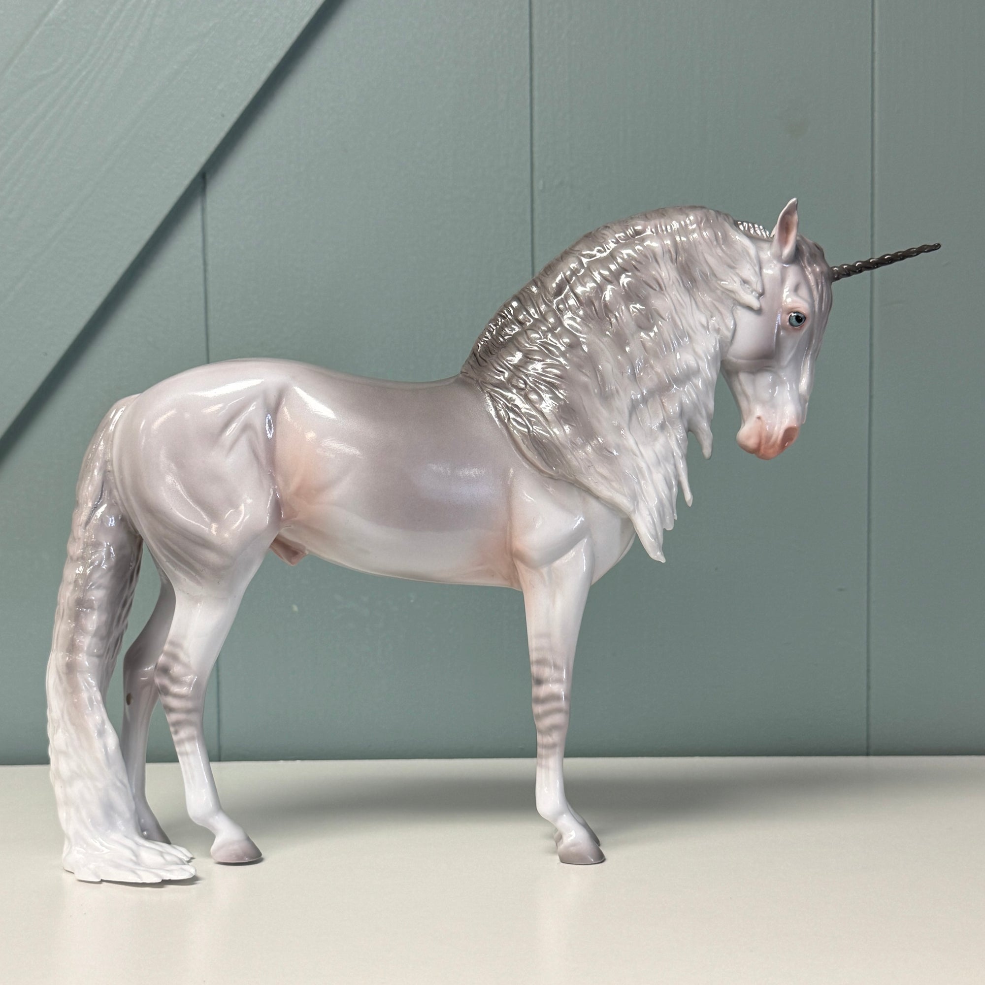 Gratitude: Two LE-10 Run JUDGES MODEL Silver Deco Andalusian Unicorn with Dun Factors By Jess Hamill - EQ24