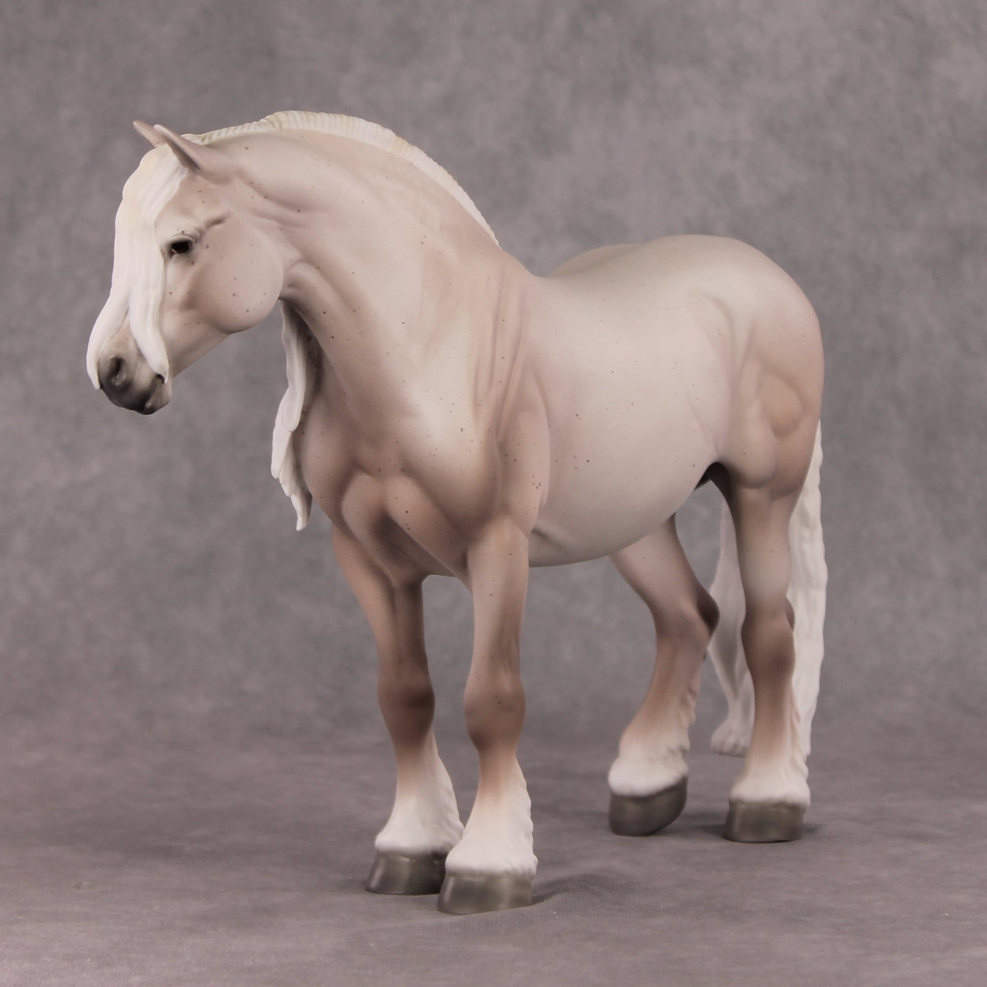 Bisquey OOAK Light Strawberry Roan Custom Heavy Draft By Ellen Robbins HS24