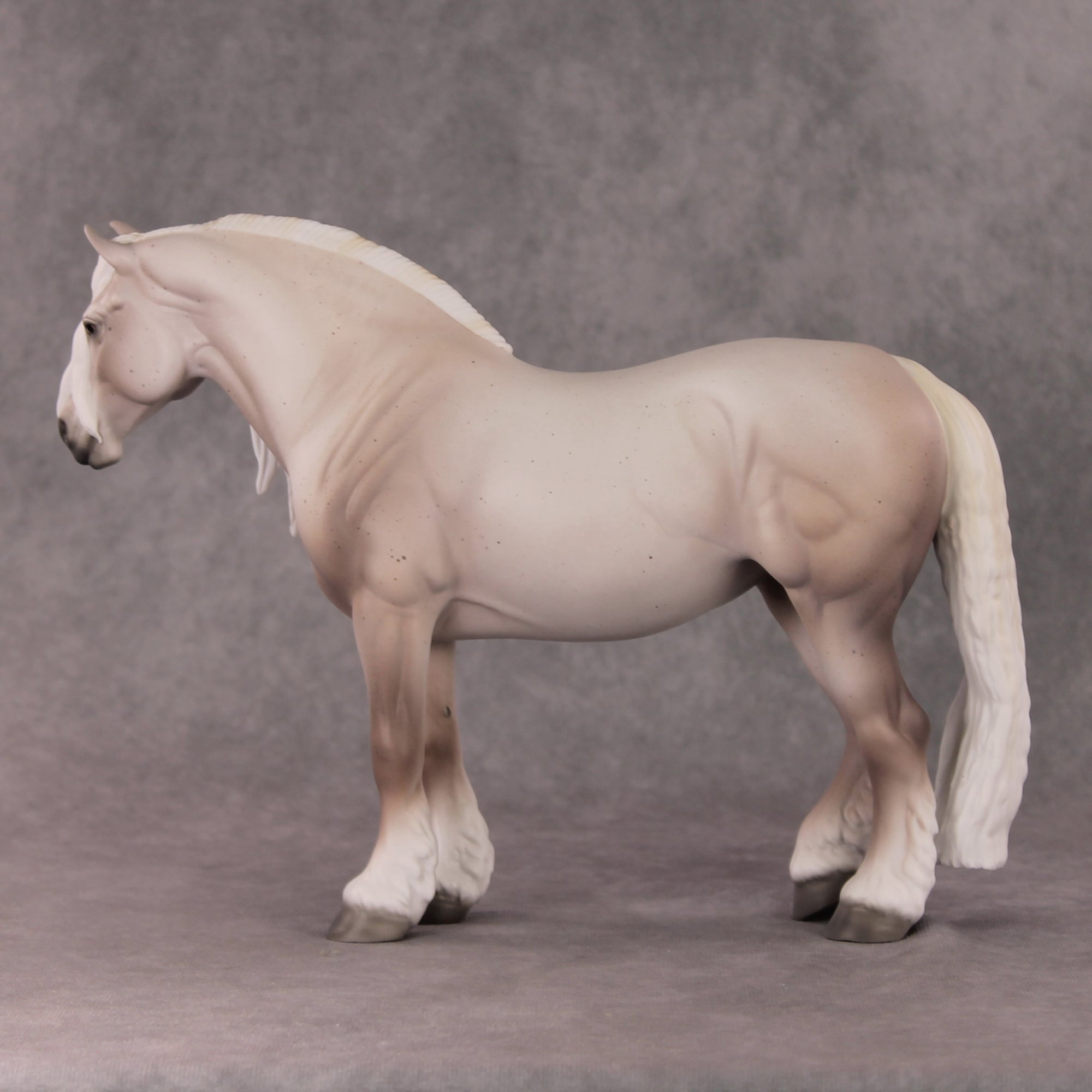 Bisquey OOAK Light Strawberry Roan Custom Heavy Draft By Ellen Robbins HS24