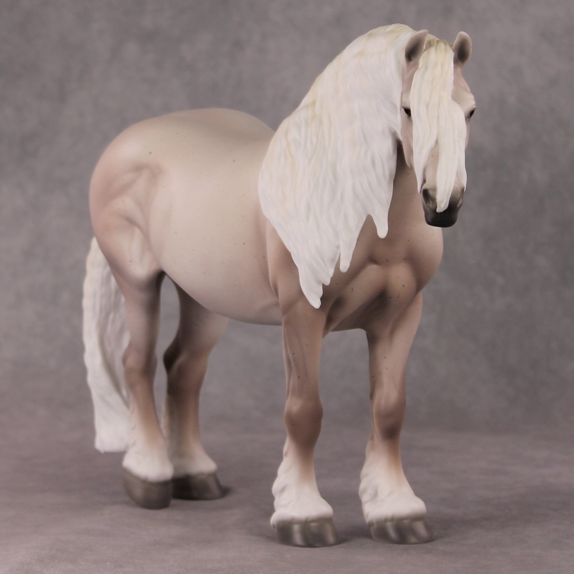 Bisquey OOAK Light Strawberry Roan Custom Heavy Draft By Ellen Robbins HS24