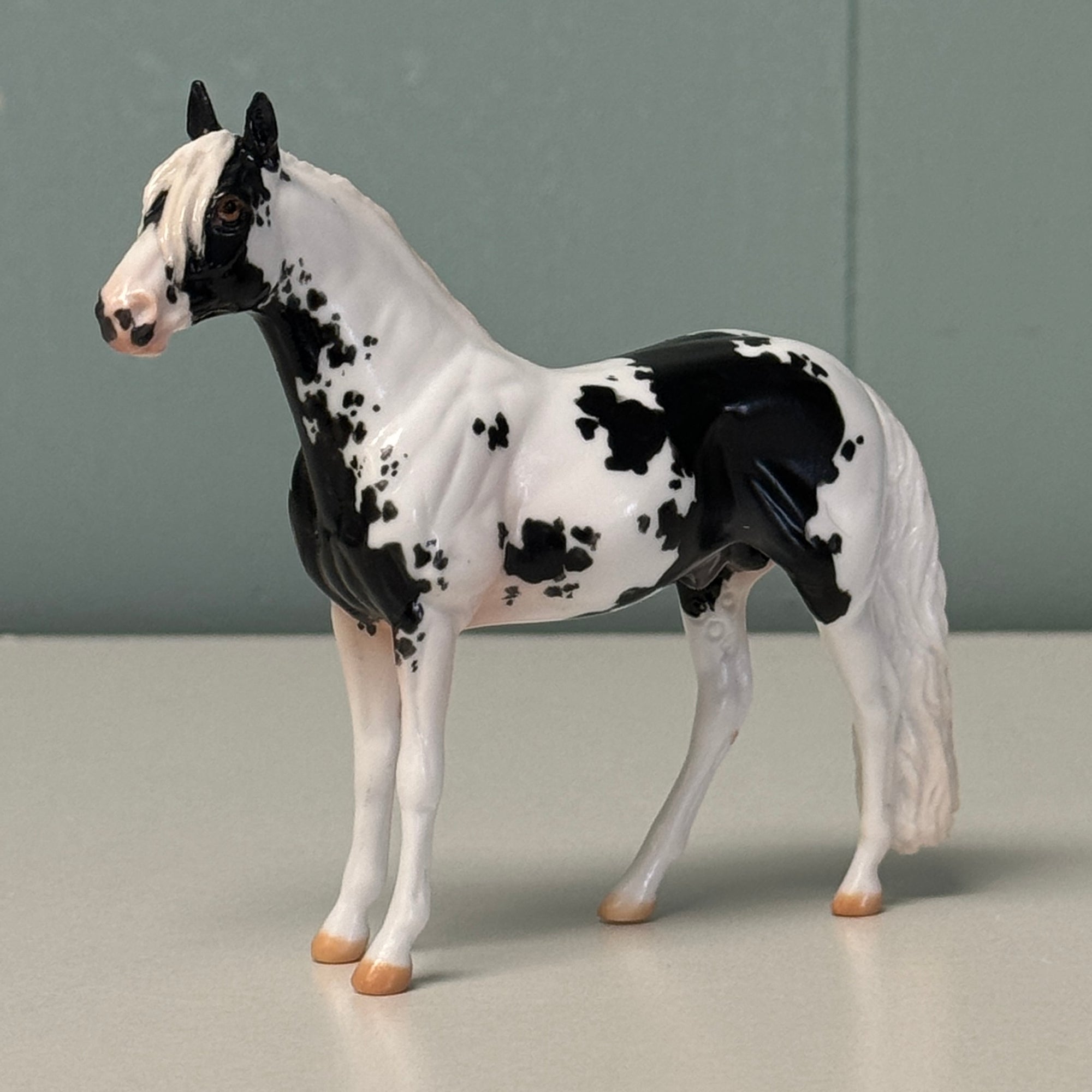 Albeit OOAK Black Tobiano Andalusian Chip By Jess Hamill EQ24