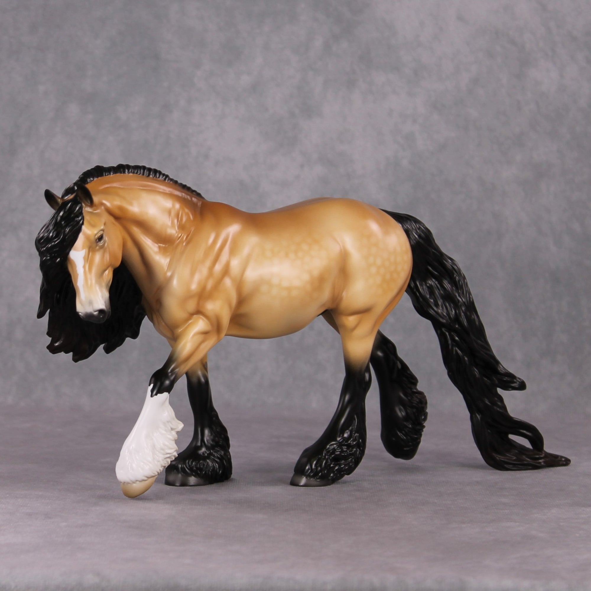 Leo OOAK Dappled Buckskin Irish Cob By Angela Marleau HS24