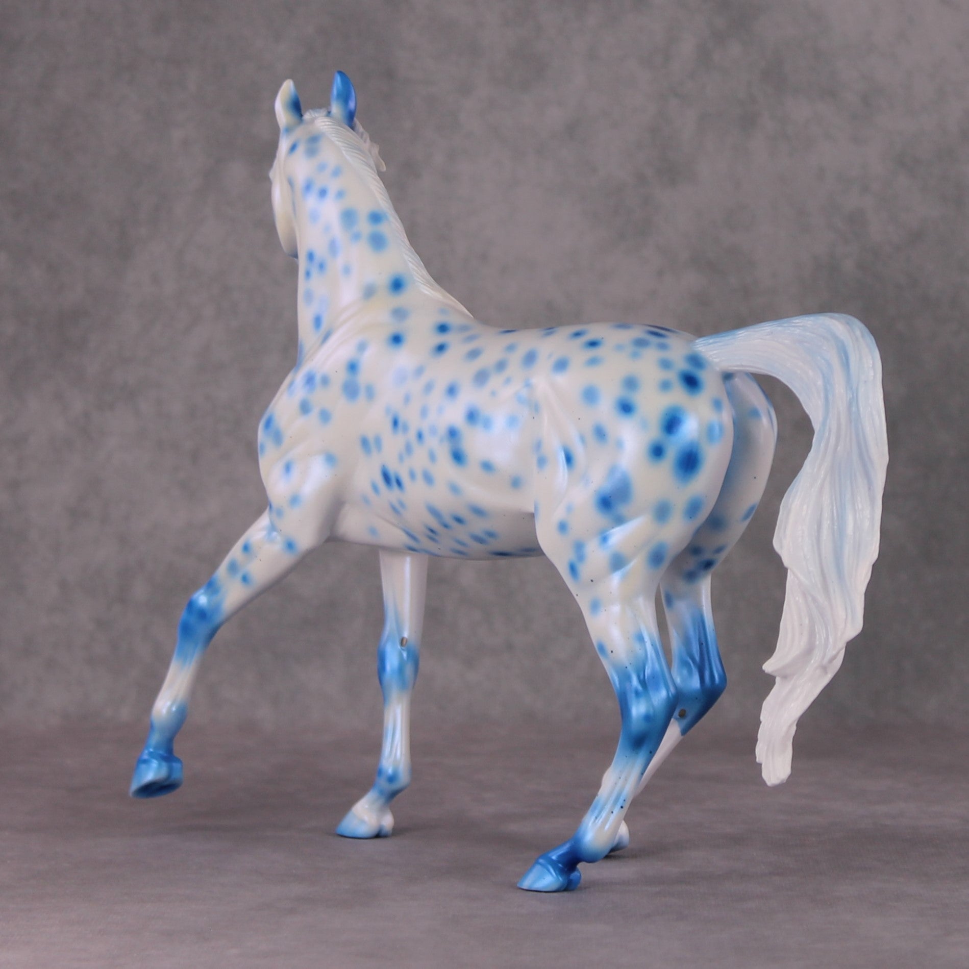 Hot N Cold (Set of Two) OOAK Blue, Red & Orange Pearl Leopard Appaloosa Arab Mares By Ellen Robbins HS24