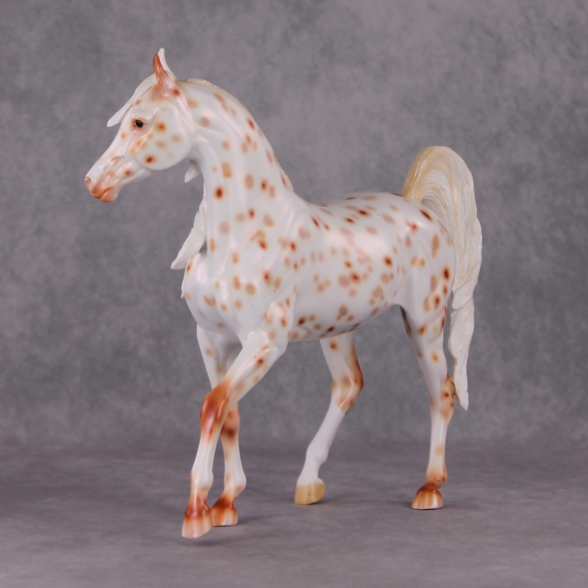 Hot N Cold (Set of Two) OOAK Blue, Red & Orange Pearl Leopard Appaloosa Arab Mares By Ellen Robbins HS24
