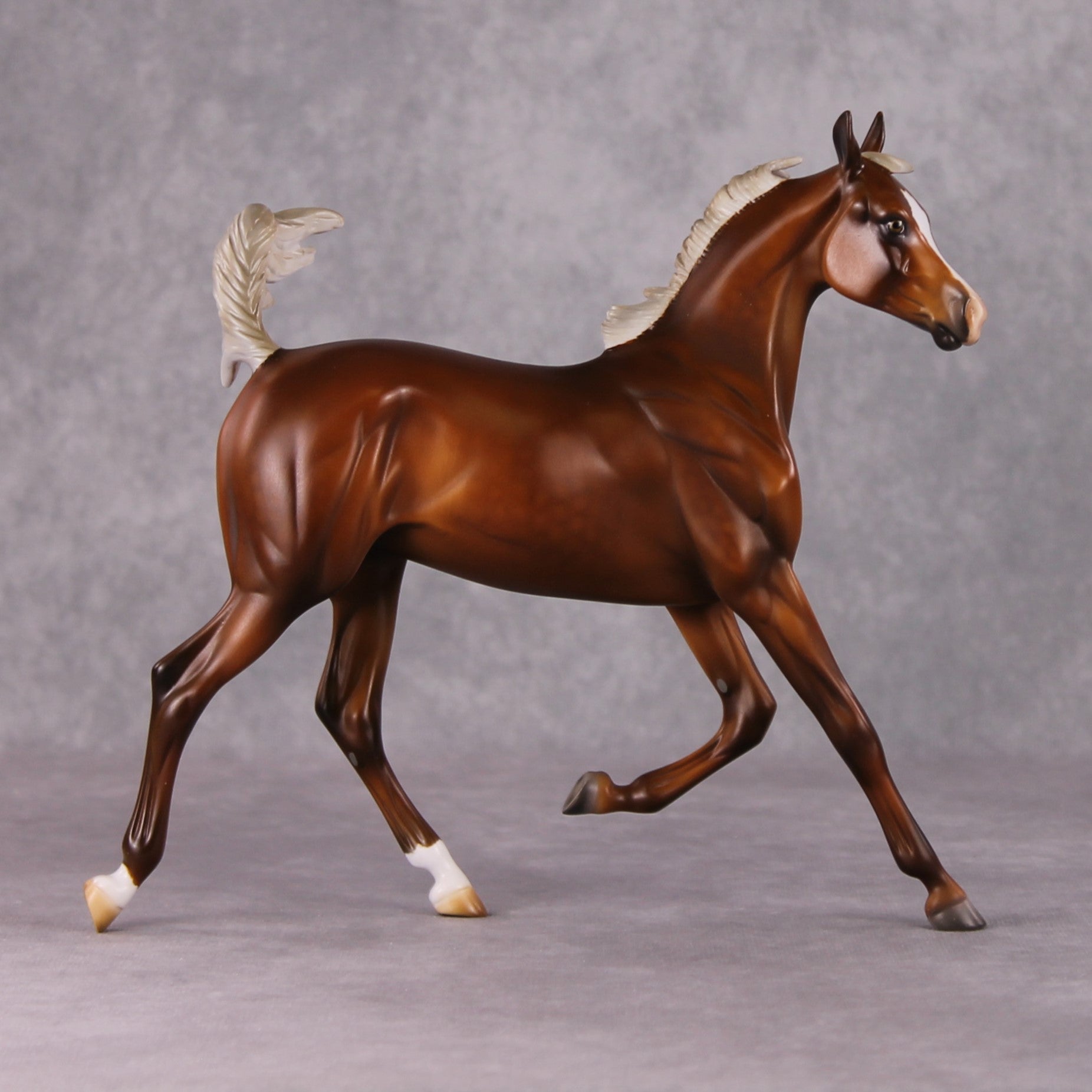 Girlfriend OOAK Dapple Chestnut W/ Flaxen Mane & Tail by Julie Kiem HS24