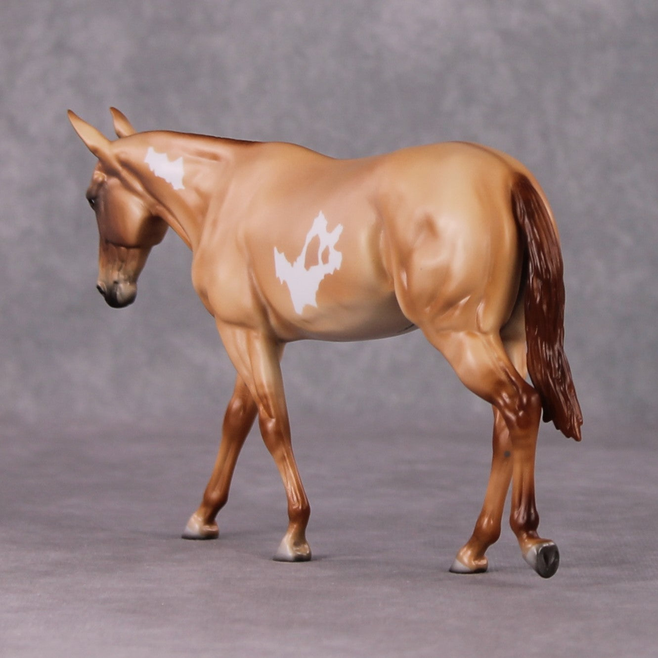 Lil Butterscotch LE-5 Red Dun Overo Mule Pebble By Angela Marleau Holiday Sale Run HS24