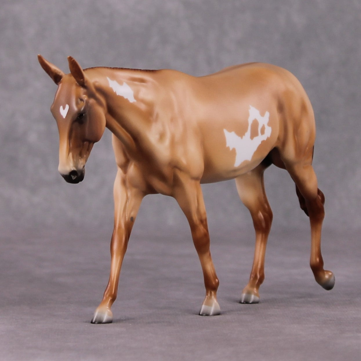 Lil Butterscotch LE-5 Red Dun Overo Mule Pebble By Angela Marleau Holiday Sale Run HS24