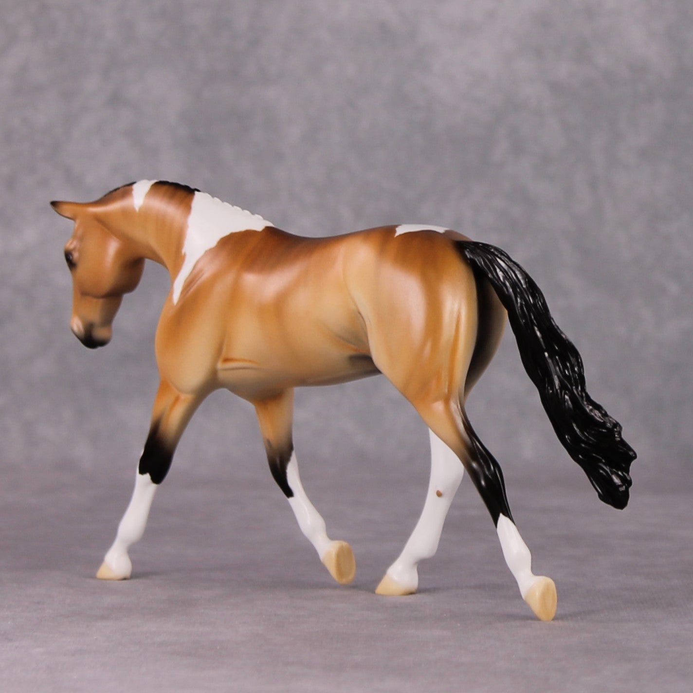 Small Chance OOAK Brindle Tobiano Warmblood Pebble By Ellen Robbins HS24