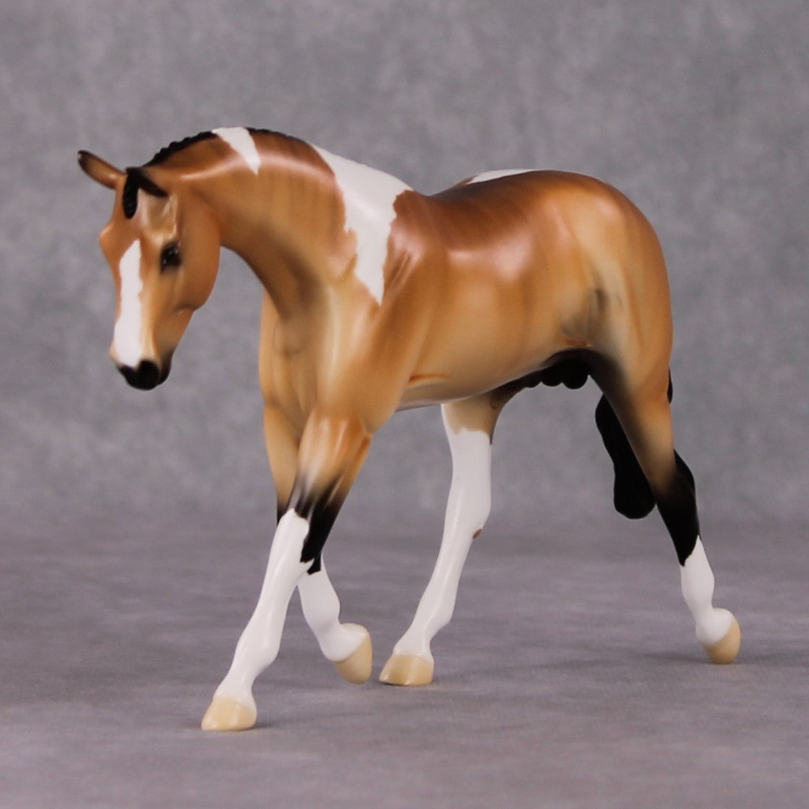 Small Chance OOAK Brindle Tobiano Warmblood Pebble By Ellen Robbins HS24