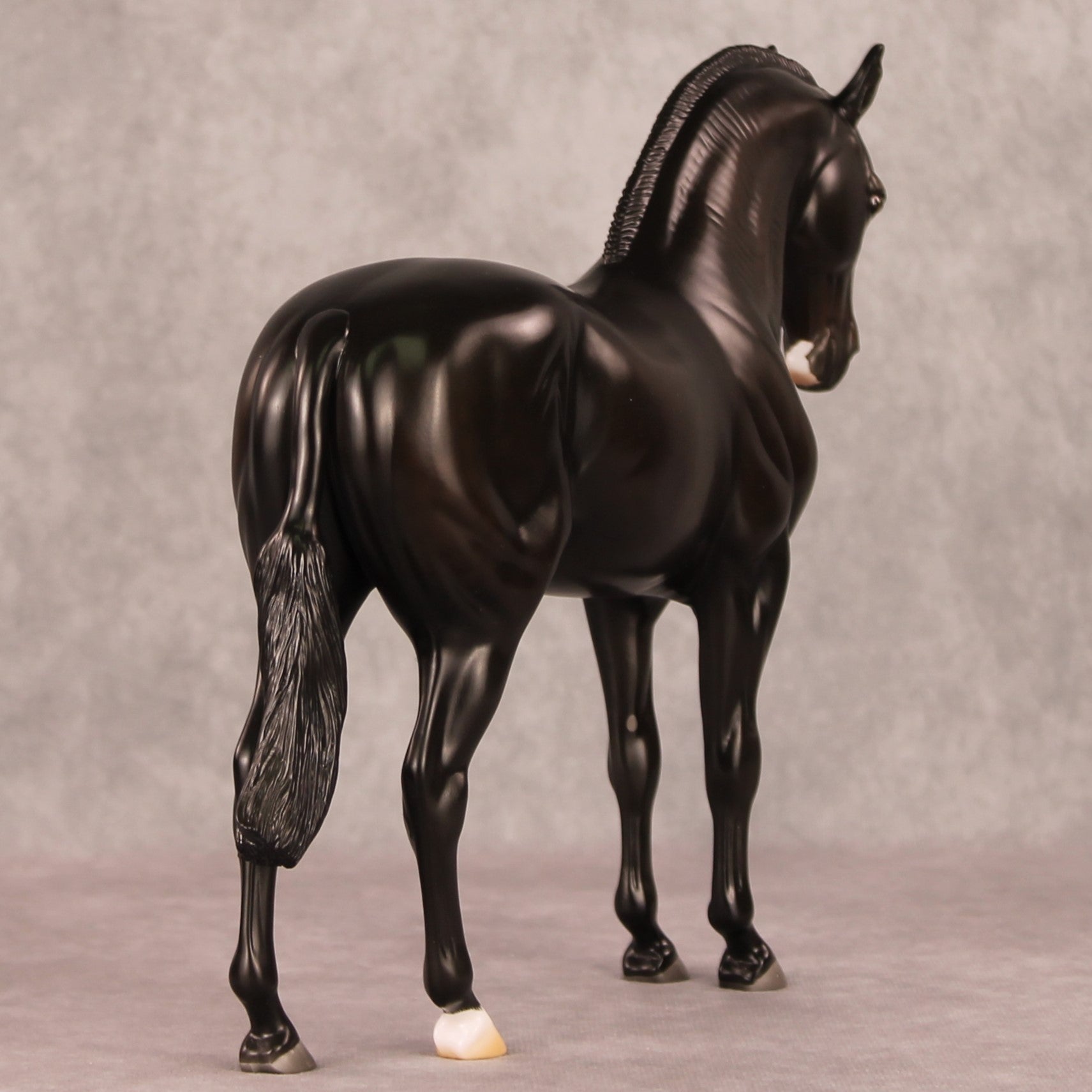 Kahlua OOAK Dappled Sunburnt Black Andalusian Mare By Ashley Palmer HS24