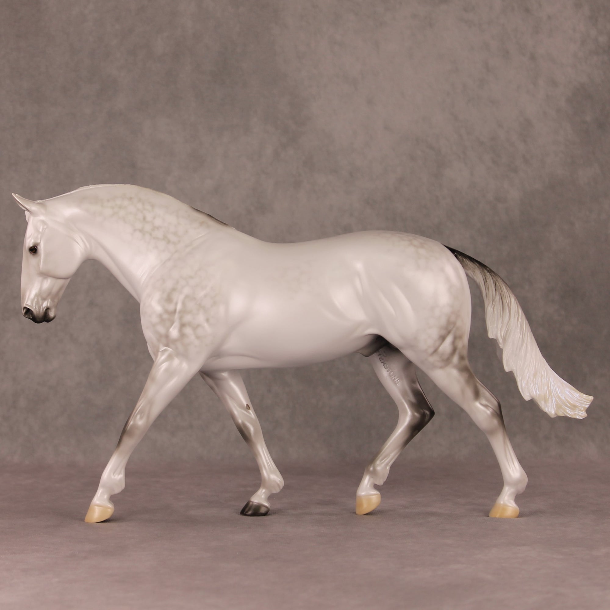 Blessing In A Blizzard OOAK Dapple Grey with Blue Interference Custom Irish Draught By Ellen Robbins HS24