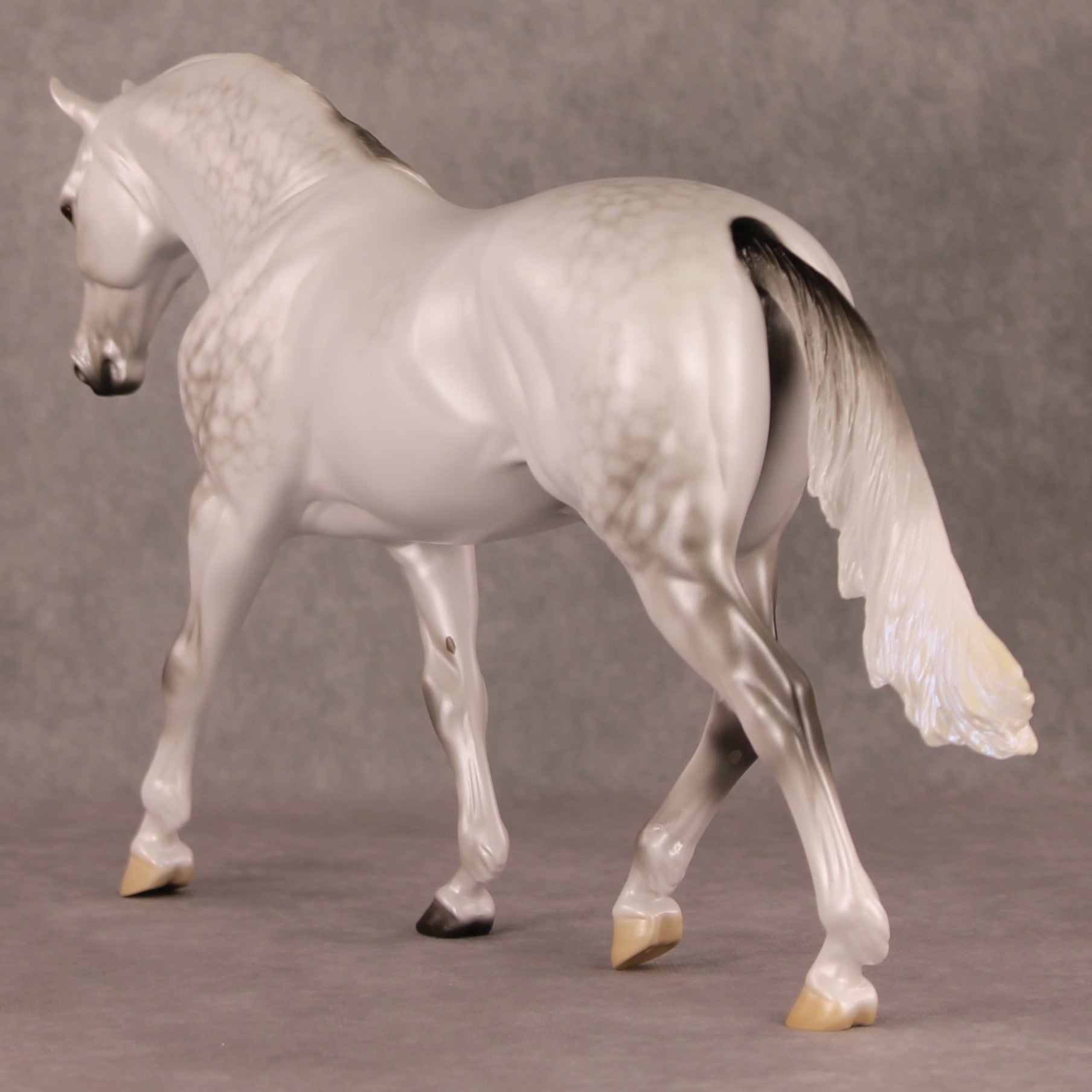 Blessing In A Blizzard OOAK Dapple Grey with Blue Interference Custom Irish Draught By Ellen Robbins HS24