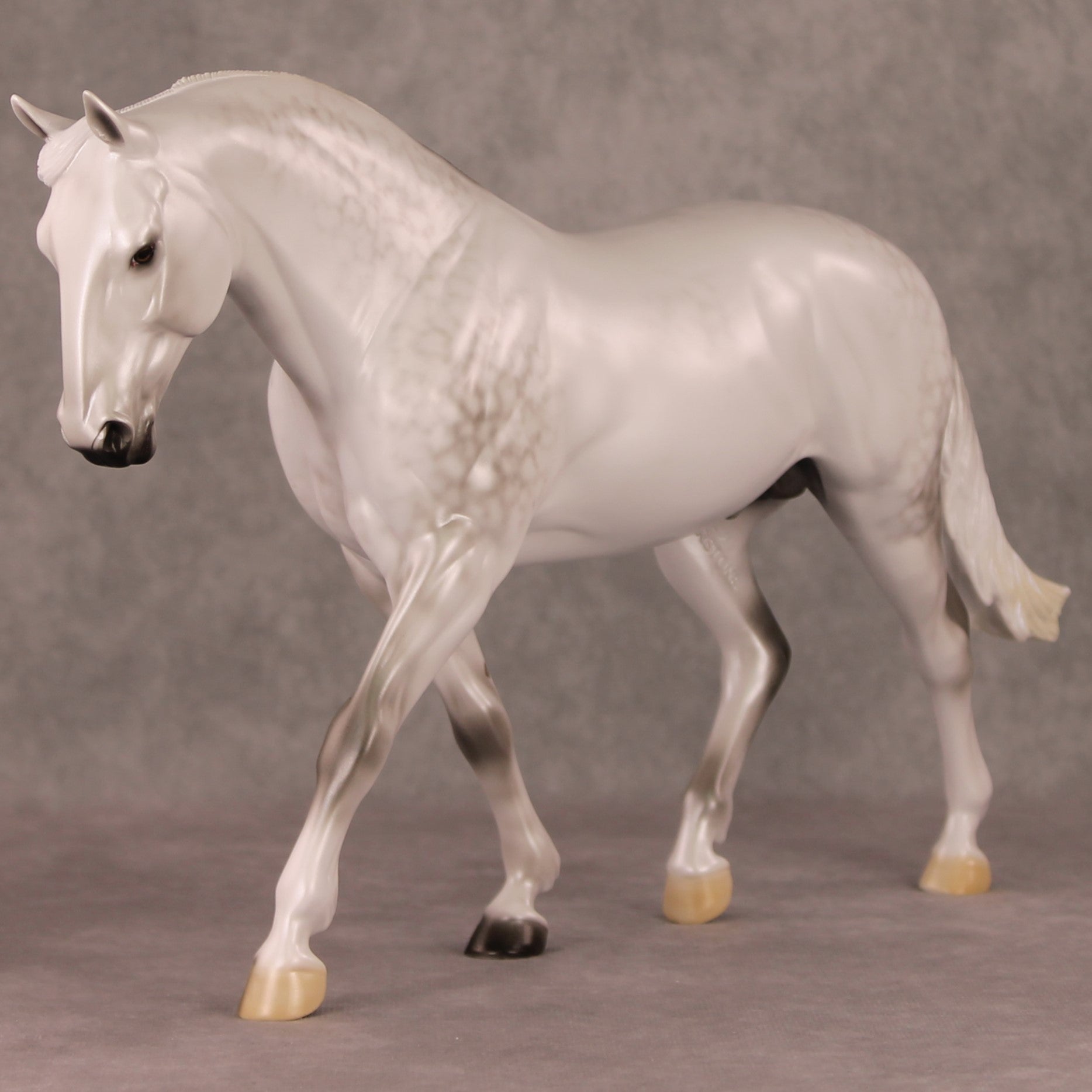 Blessing In A Blizzard OOAK Dapple Grey with Blue Interference Custom Irish Draught By Ellen Robbins HS24