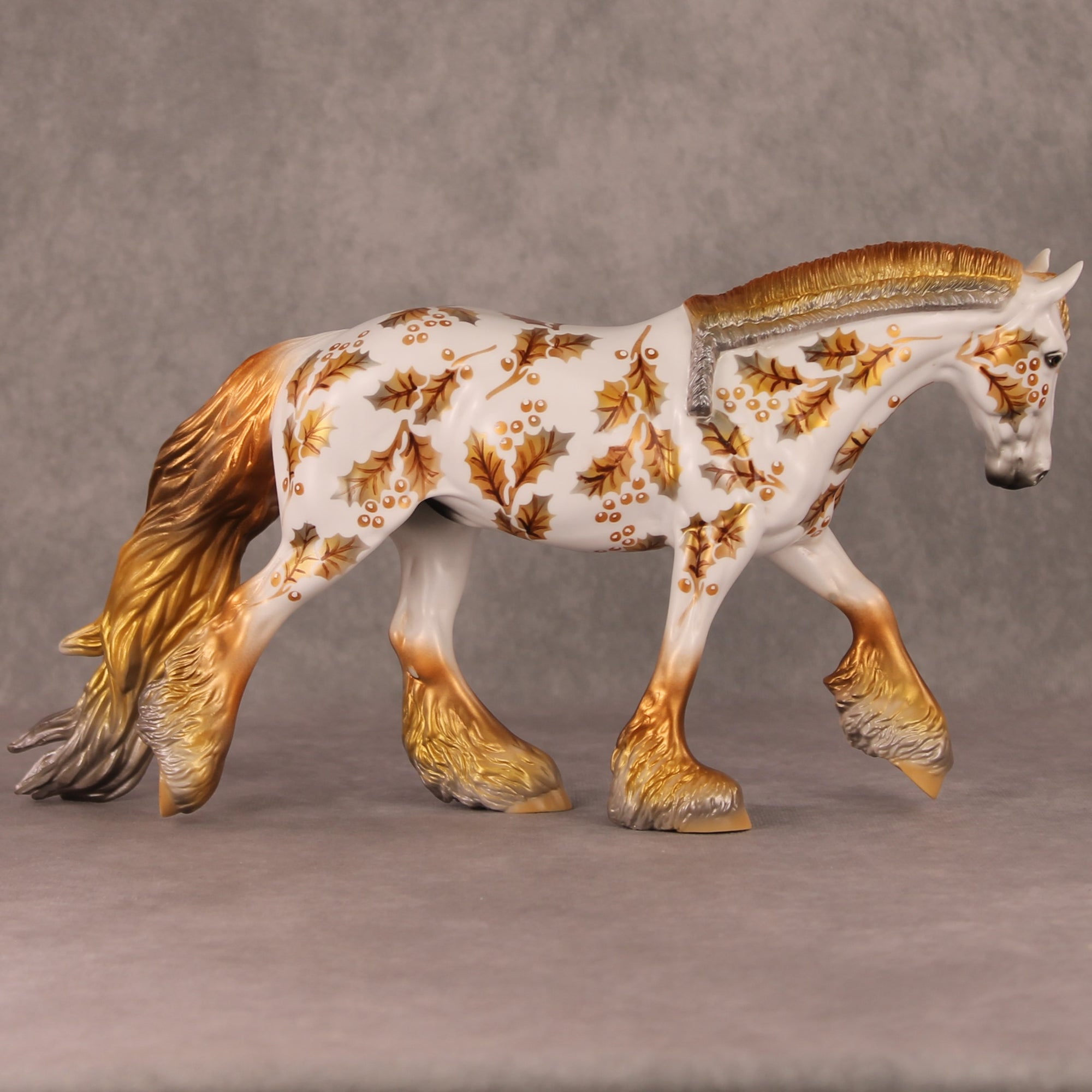 Allen OOAK Gold Bronze Holly Deco Custom Irish Cob By Dawn Quick HS24