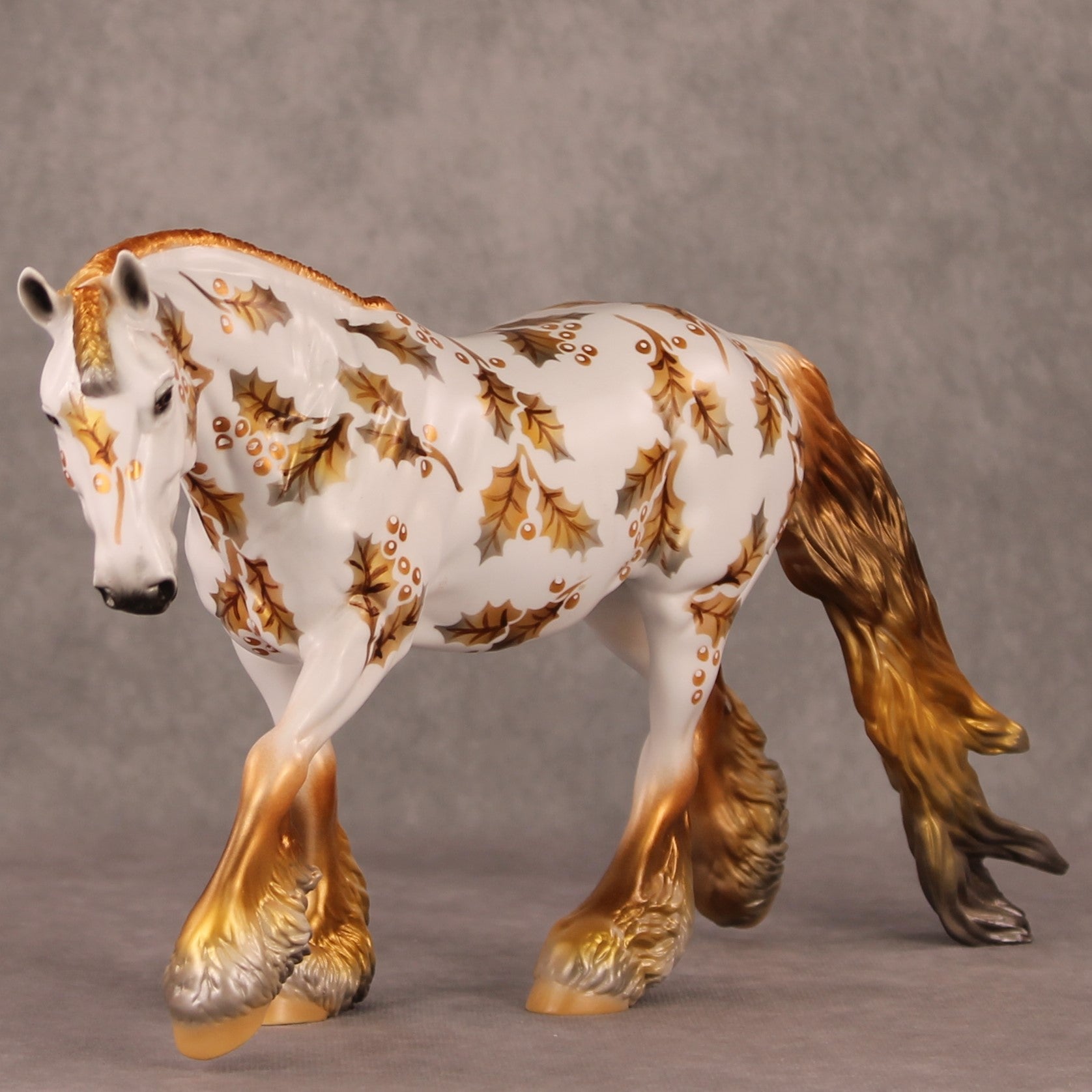 Allen OOAK Gold Bronze Holly Deco Custom Irish Cob By Dawn Quick HS24