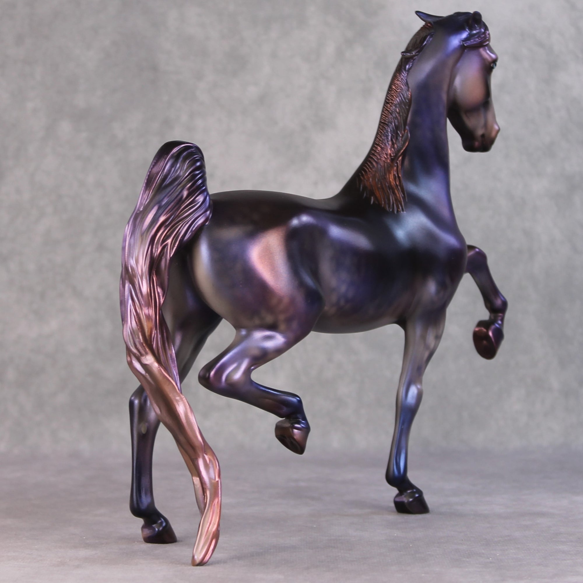 Daisy OOAK Purple Deco Custom Pinned Eared Saddlebred By Julie Keim HS24