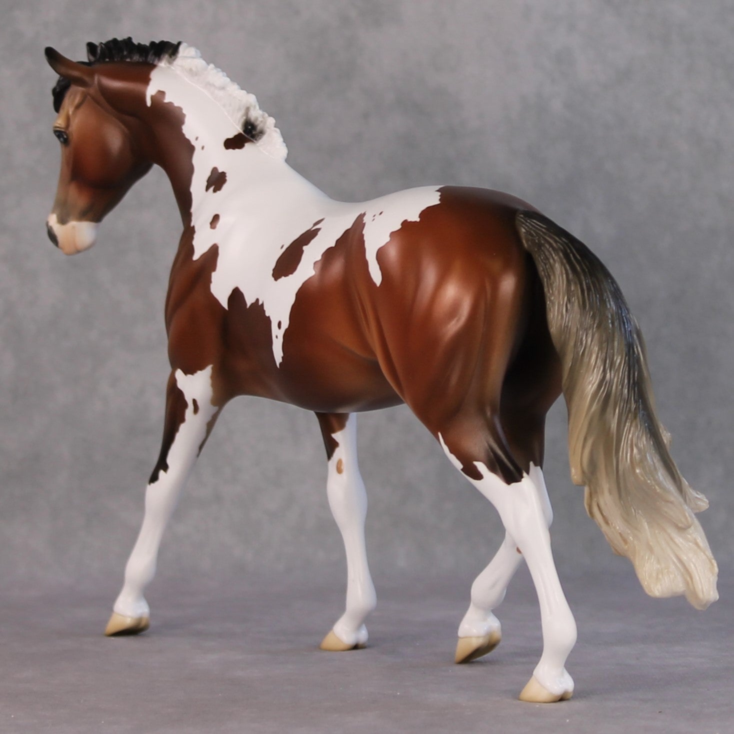 Fairbanks OOAK Bay Pinto Pony with Gulastra Plume By Jess Hamill HS24