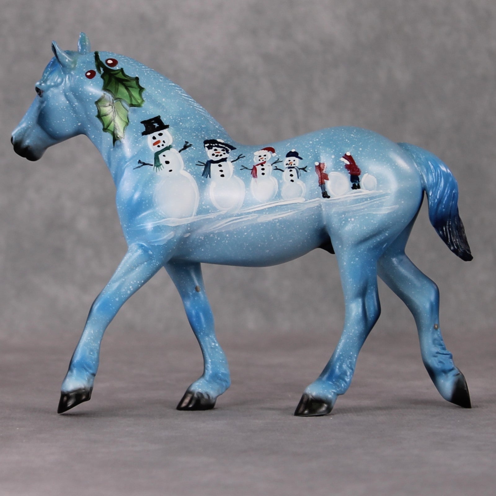 Taryn OOAK Snowman Scene Deco Pebble Draft By Dawn Quick HS24