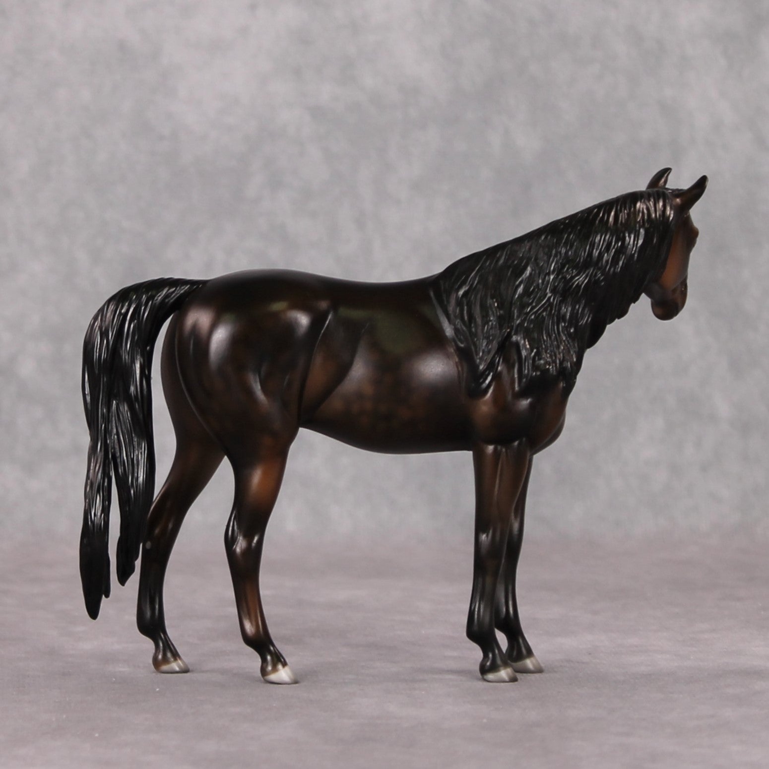 Cookie OOAK Dark Bay Black Custom Pebble Arabian By Julie Keim HS24