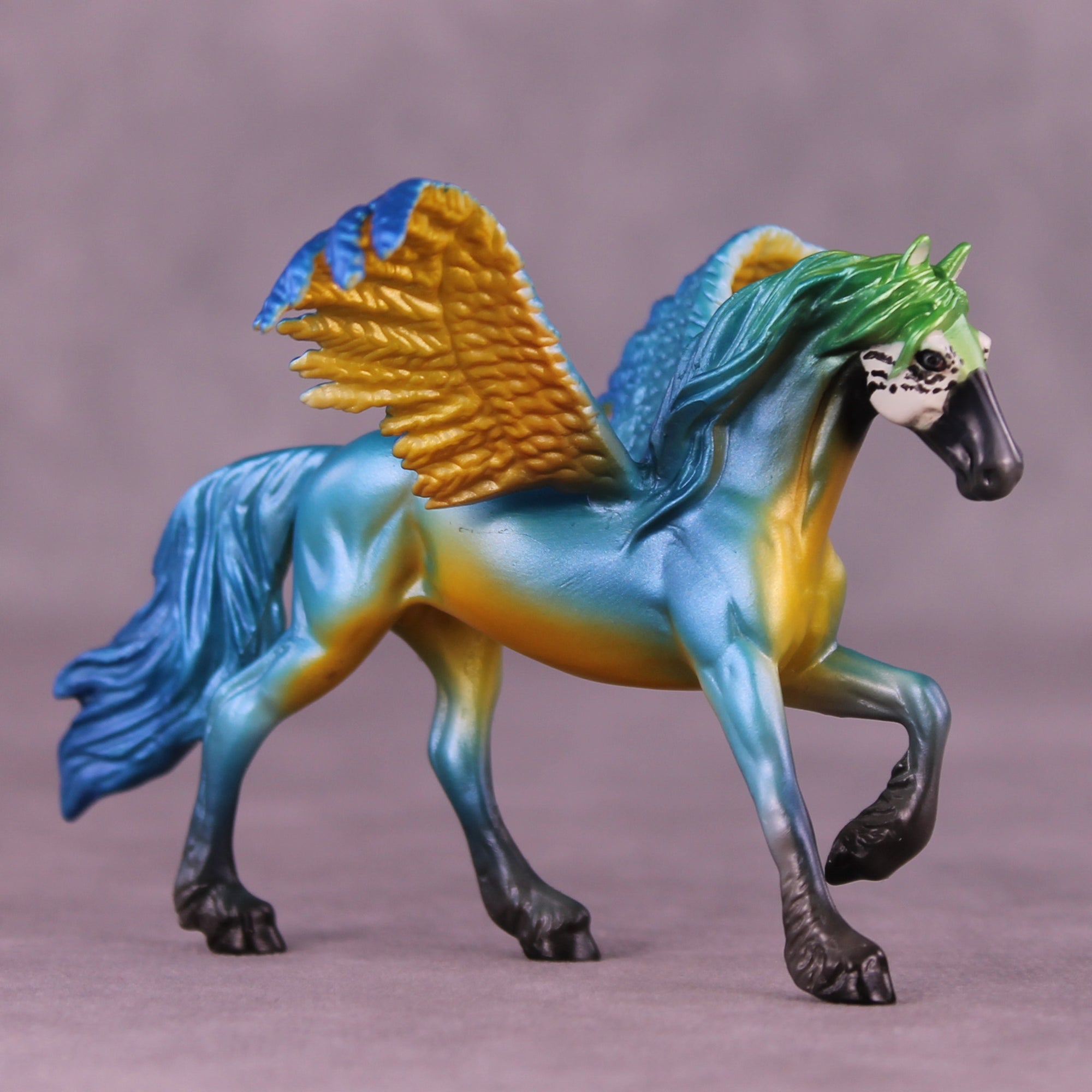 Blue and Gold Macaw FCM OOAK Chip Grab Bag by Jess Hamill MS25