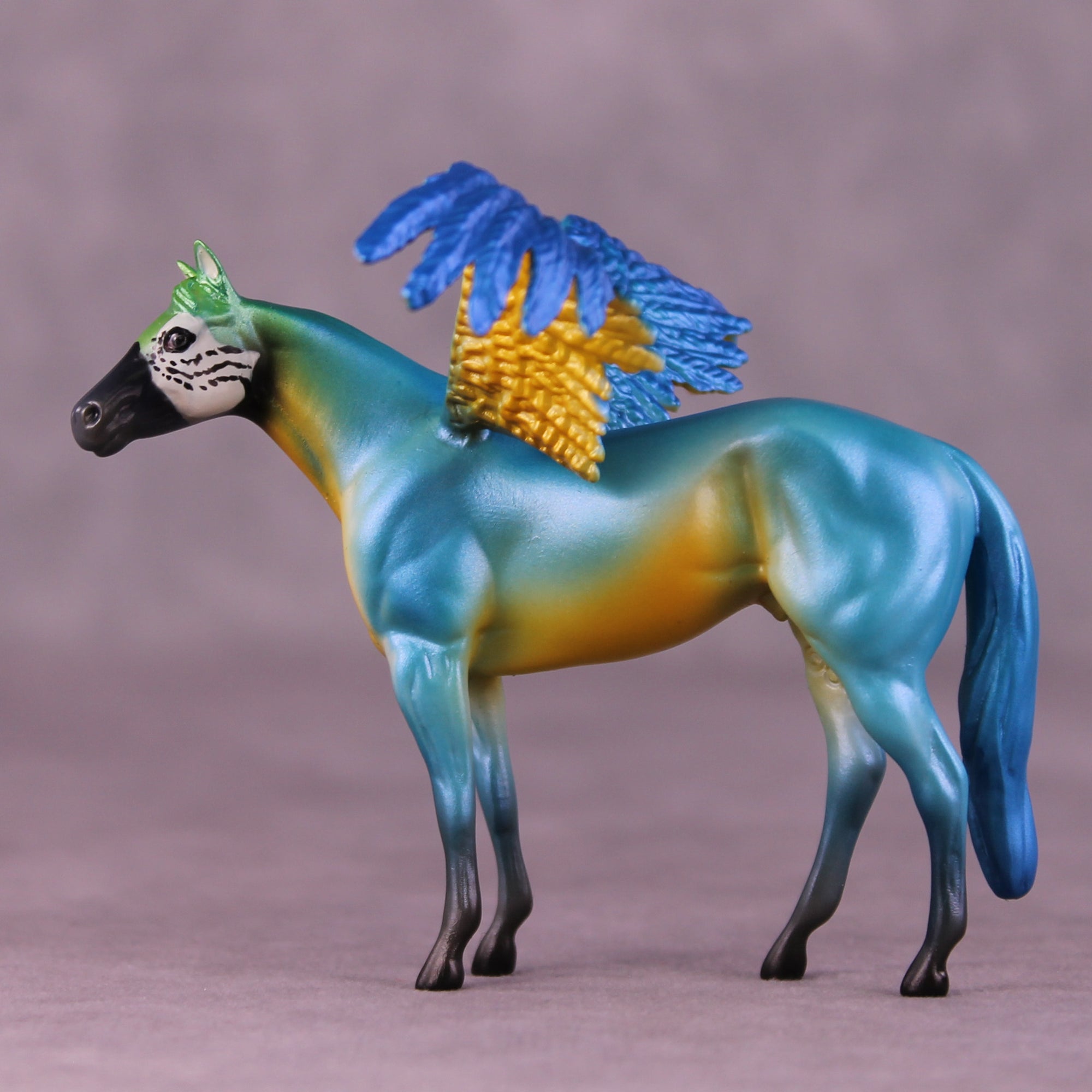 Blue and Gold Macaw FCM OOAK Chip Grab Bag by Jess Hamill MS25