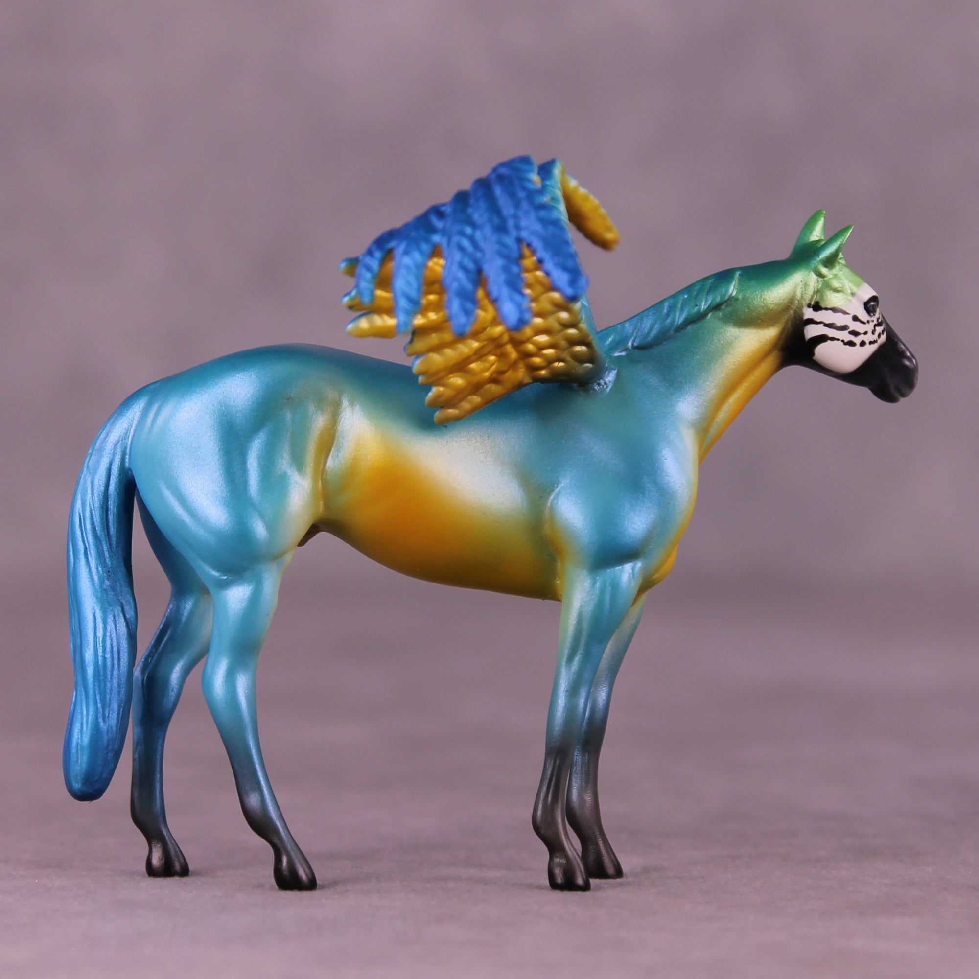 Blue and Gold Macaw FCM OOAK Chip Grab Bag by Jess Hamill MS25