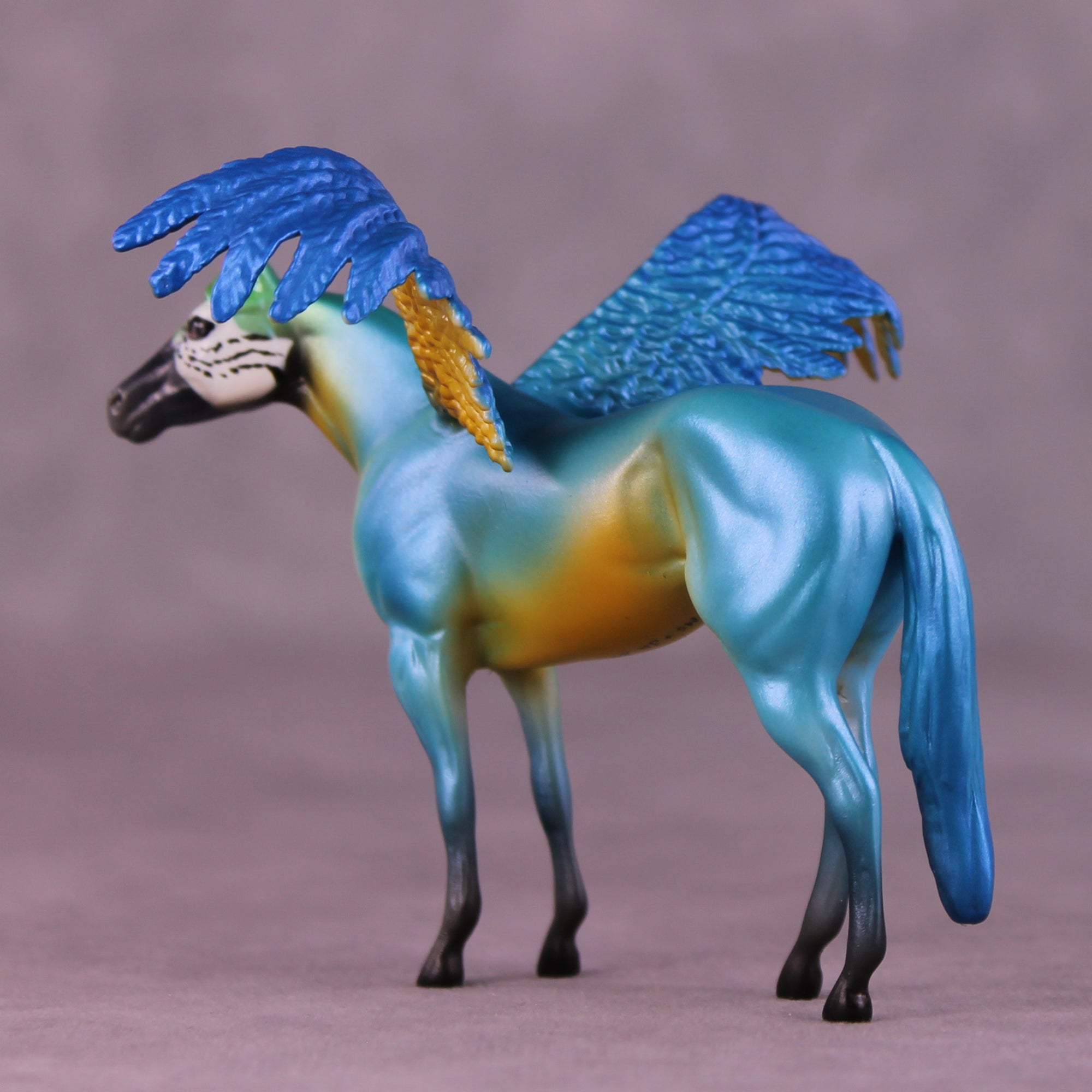 Blue and Gold Macaw FCM OOAK Chip Grab Bag by Jess Hamill MS25